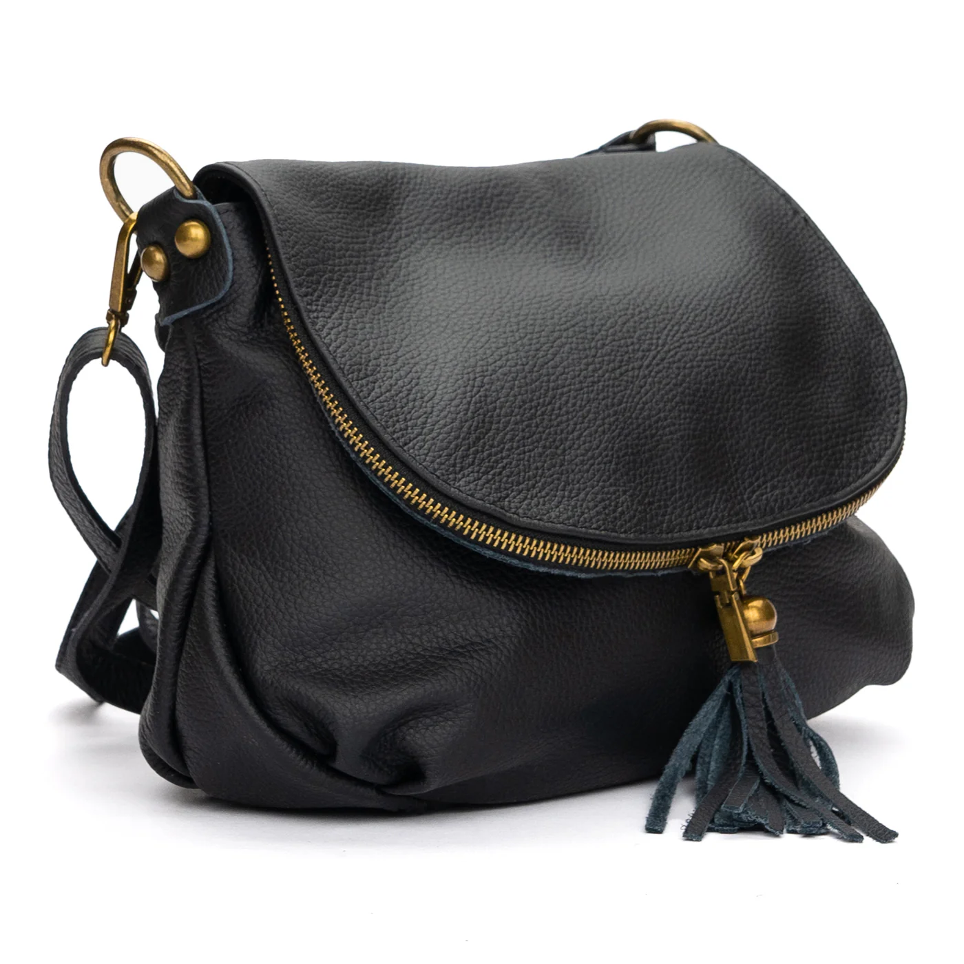 Geanta dama din piele naturala neagra 11053 - Image 2