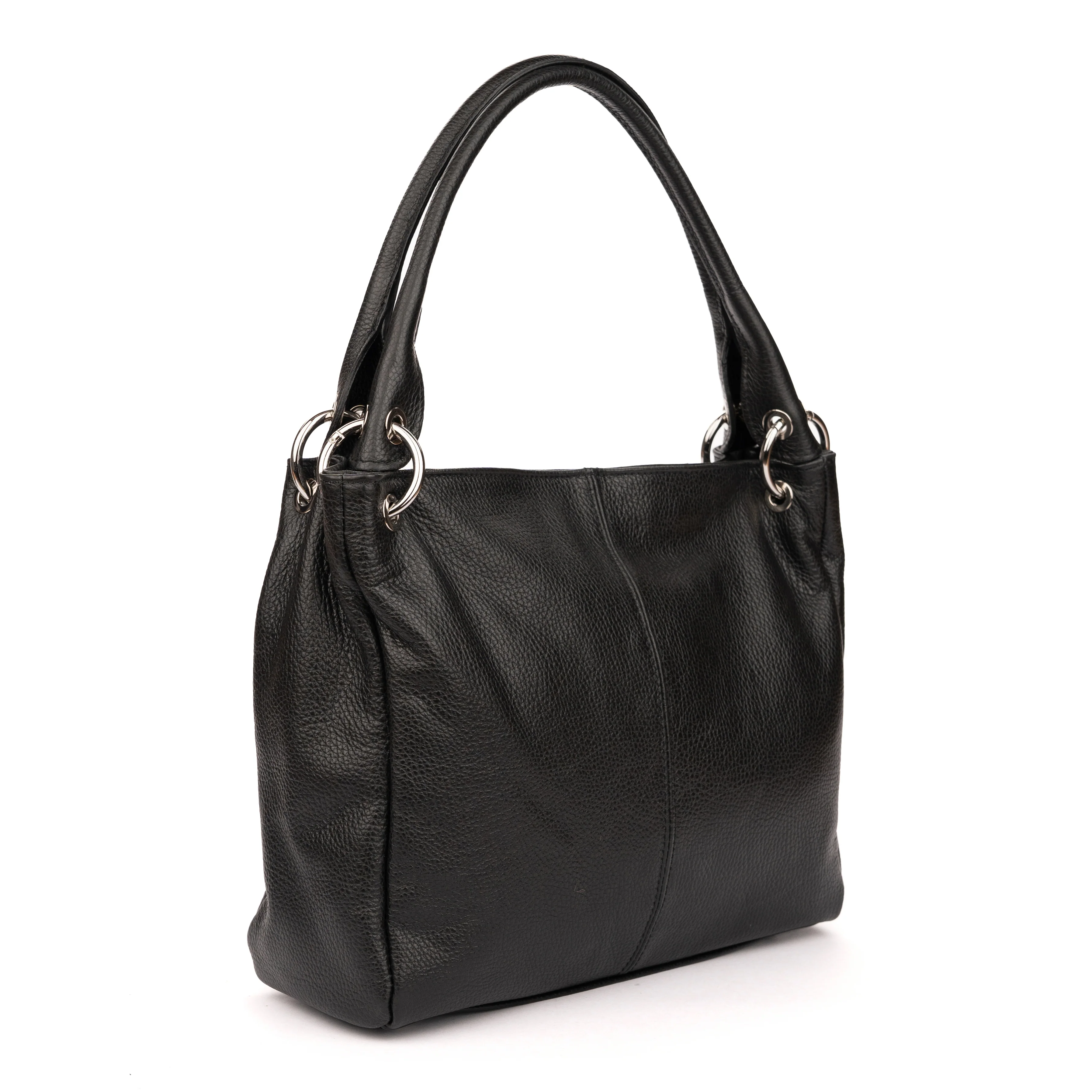 Geanta dama din piele naturala neagra 11099 - Image 2