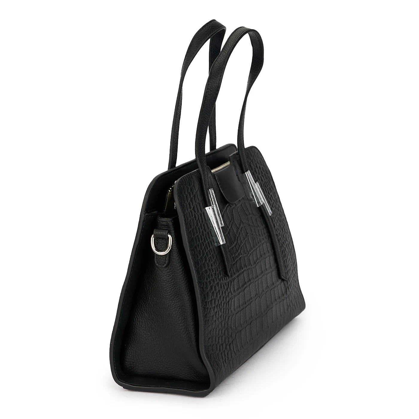 Geanta dama din piele naturala neagra 21219 - Image 2