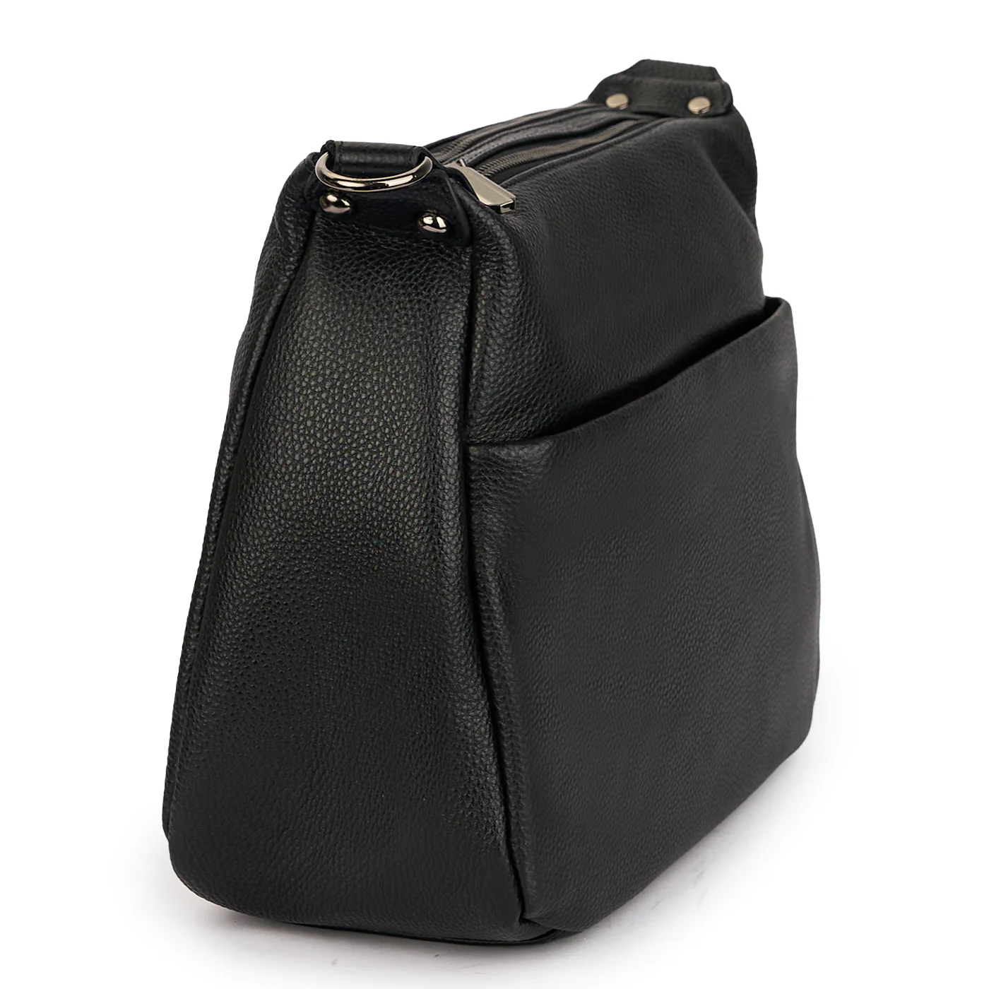 Geanta dama din piele naturala neagra 21265 - Image 2