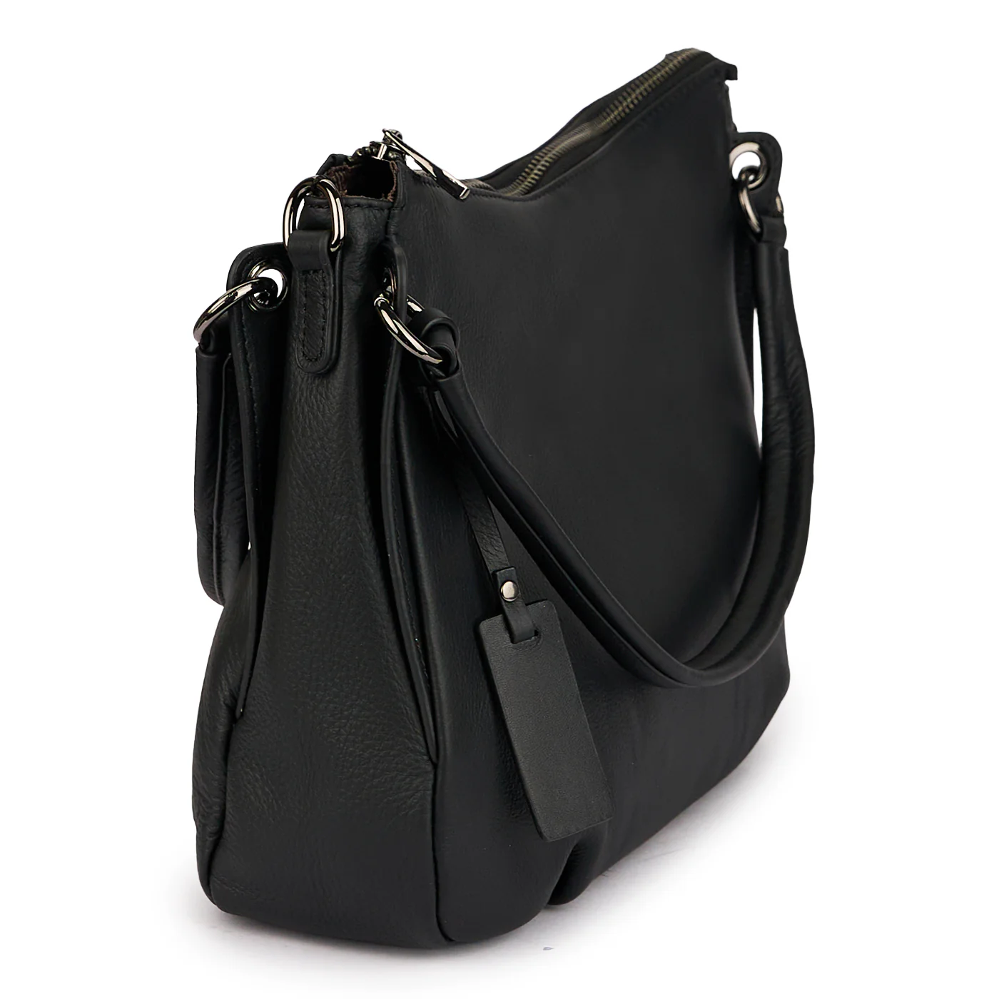 Geanta dama din piele naturala neagra 21272 - Image 2