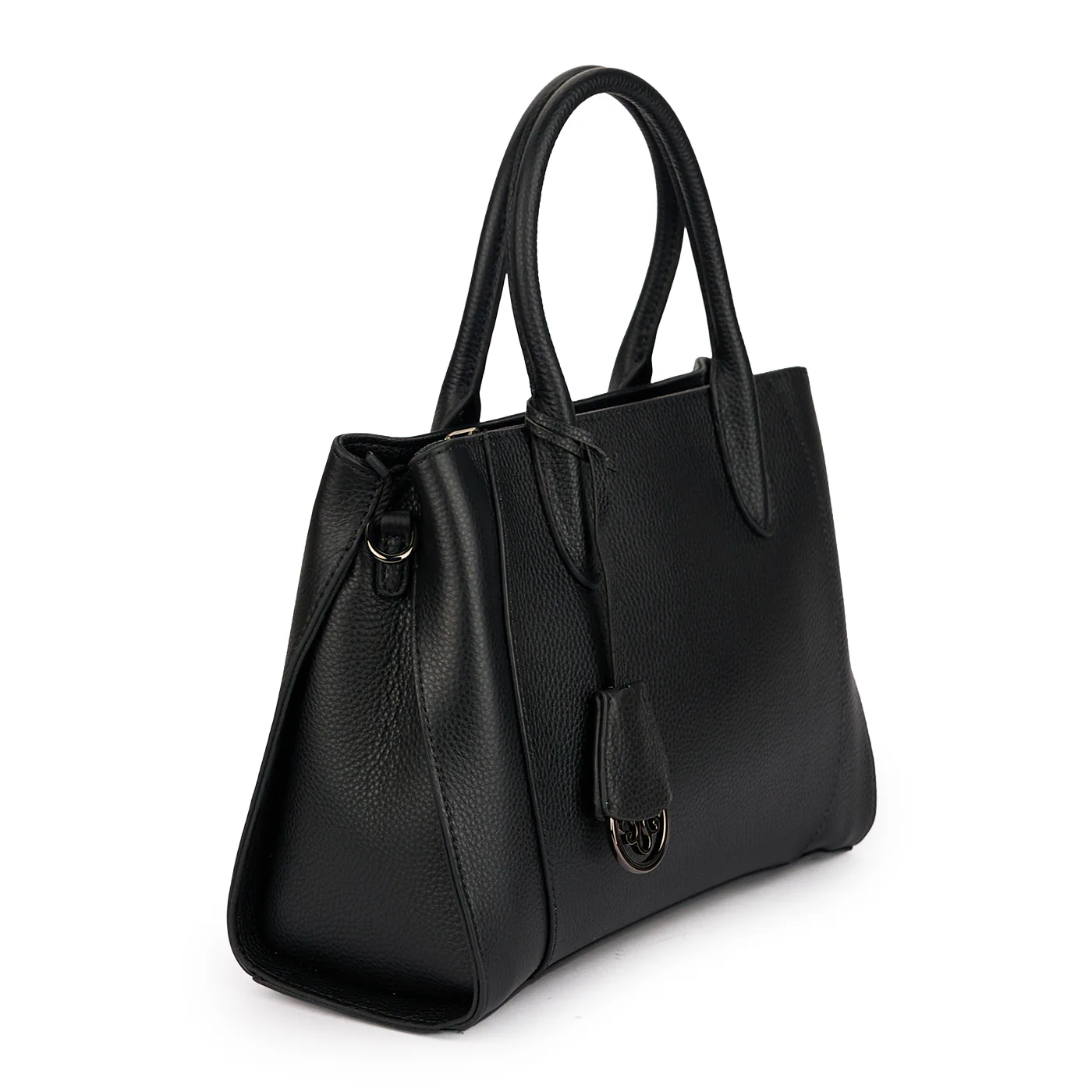 Geanta dama din piele naturala neagra 21310 - Image 2