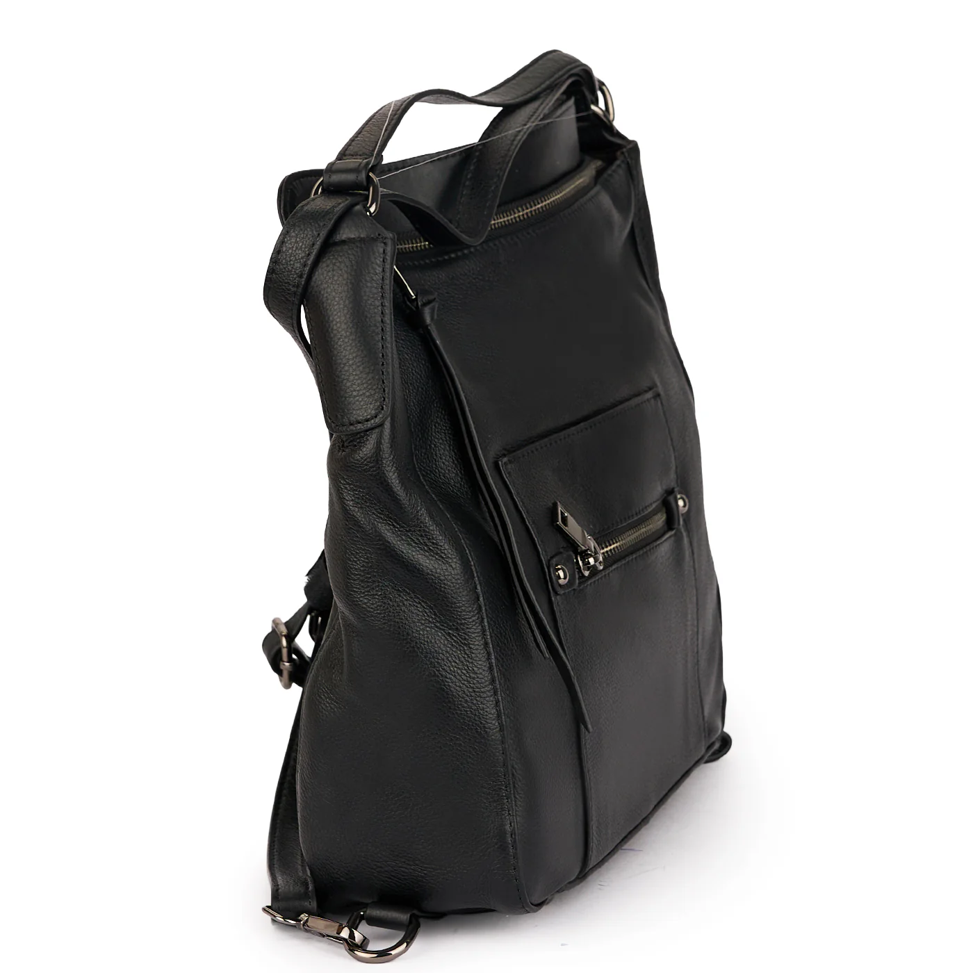 Geanta dama din piele naturala neagra 21331 - Image 2