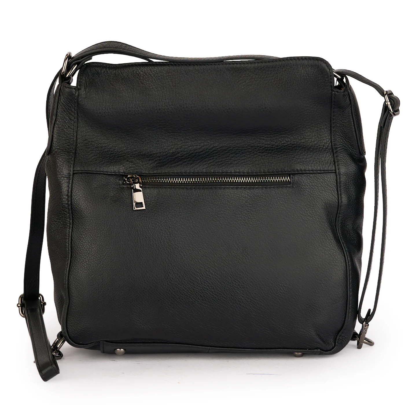 Geanta dama din piele naturala neagra 21331 - Image 3