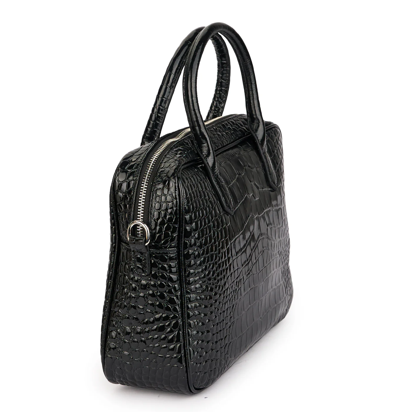 Geanta dama din piele naturala neagra 21333 - Image 2