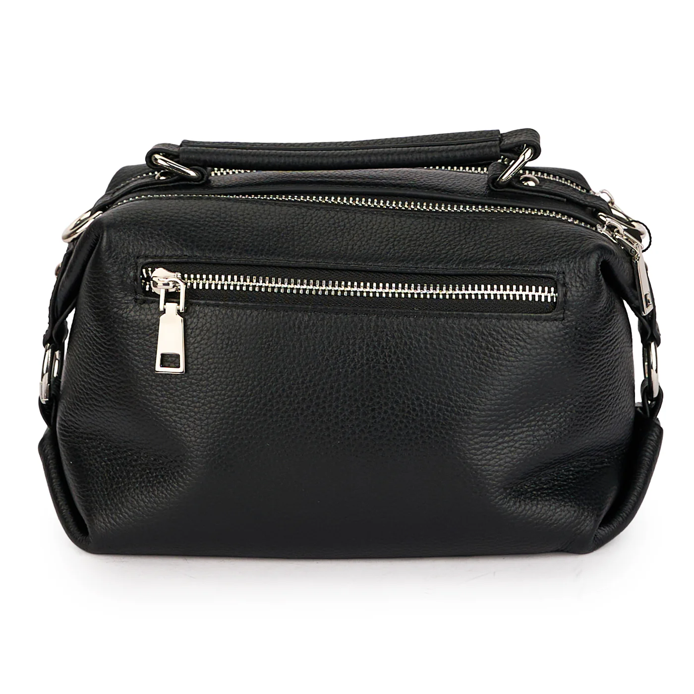 Geanta dama din piele naturala neagra 21411 - Image 3