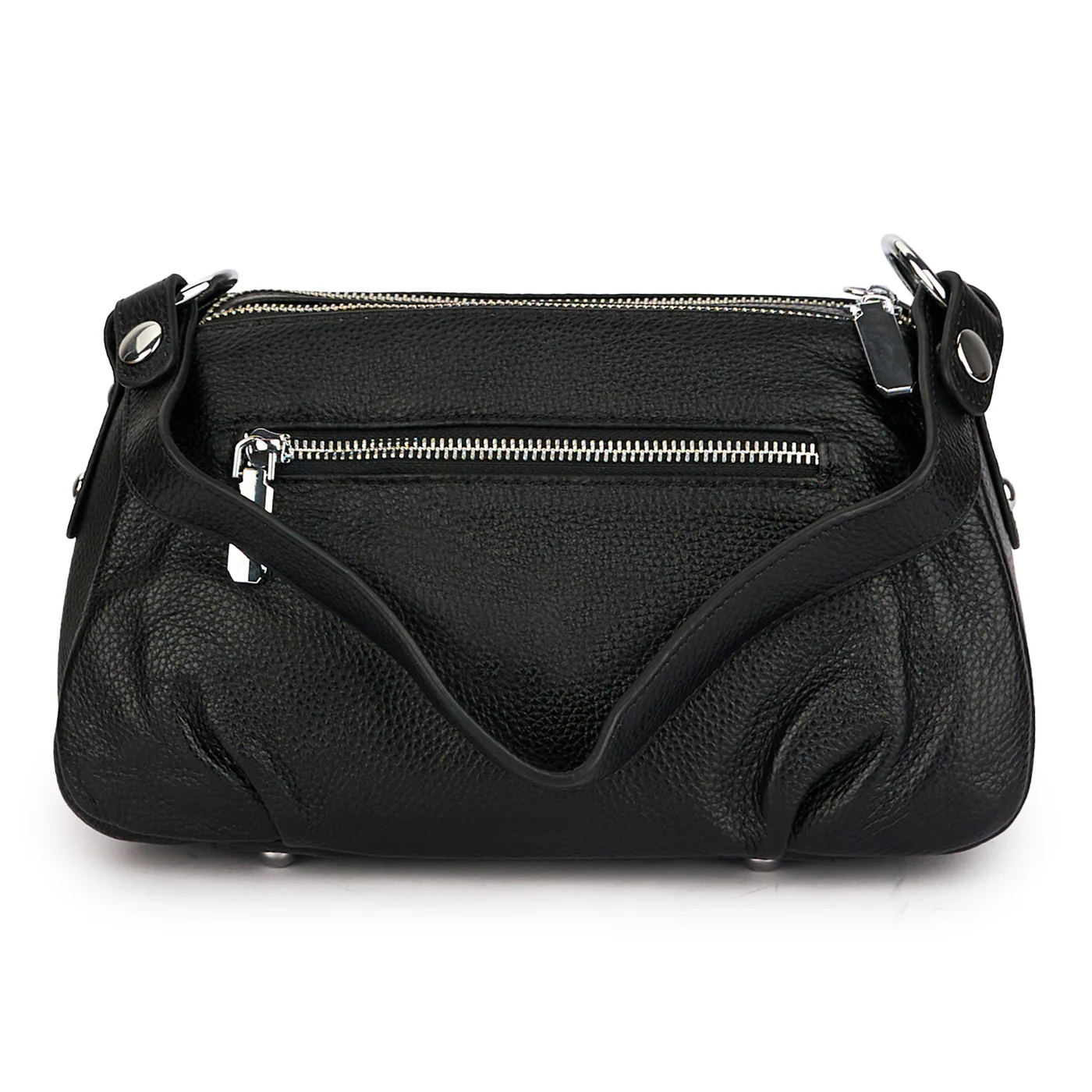 Geanta dama din piele naturala neagra 21419 - Image 3