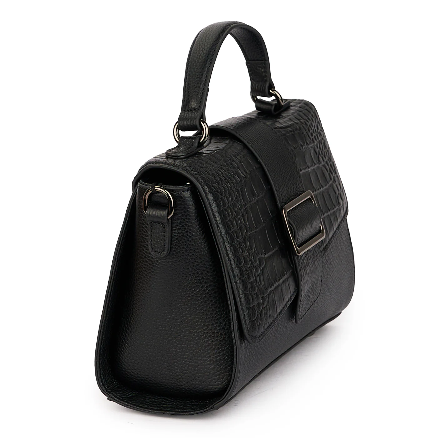 Geanta dama din piele naturala neagra 21430 - Image 2