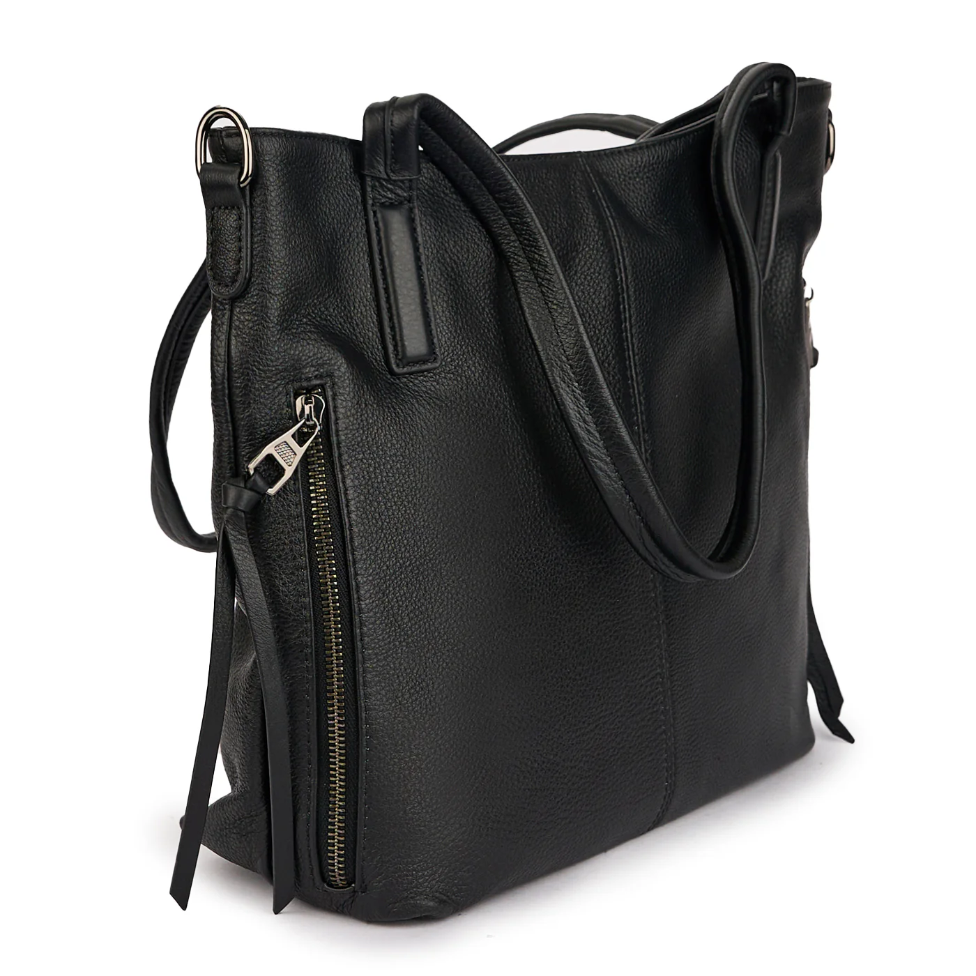 Geanta dama din piele naturala neagra 21455 - Image 2