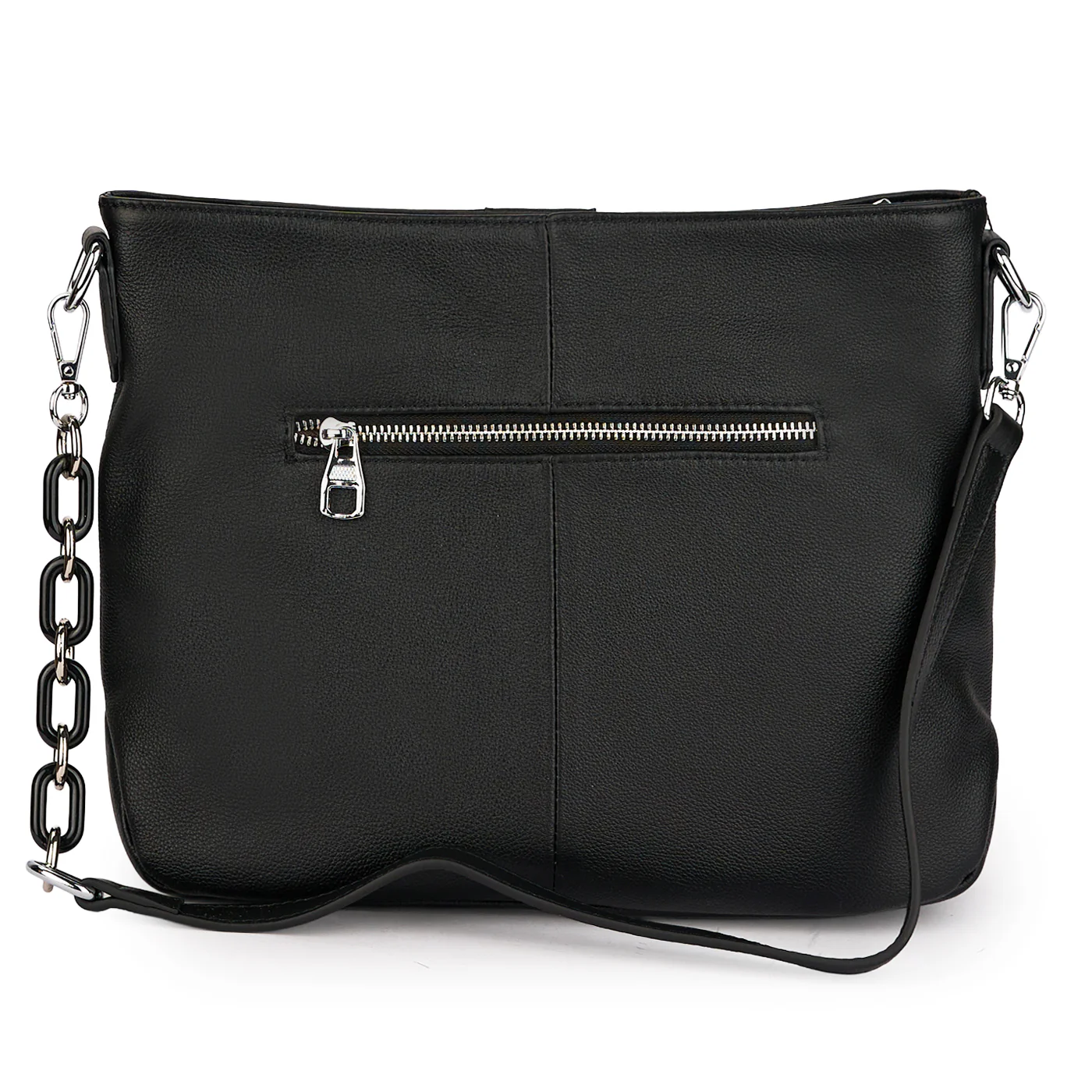 Geanta dama din piele naturala neagra 21517 - Image 3