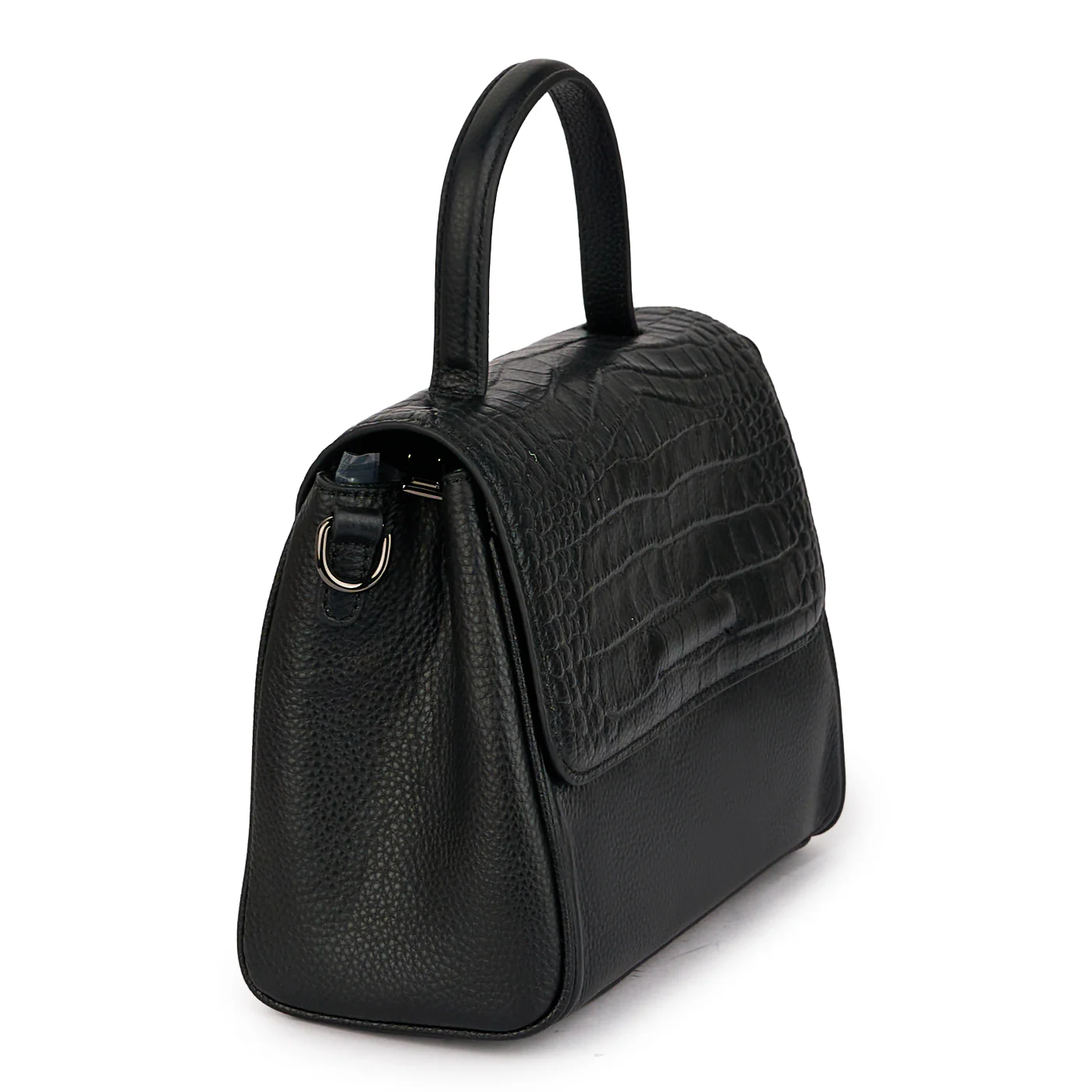 Geanta dama din piele naturala neagra 21552 - Image 2