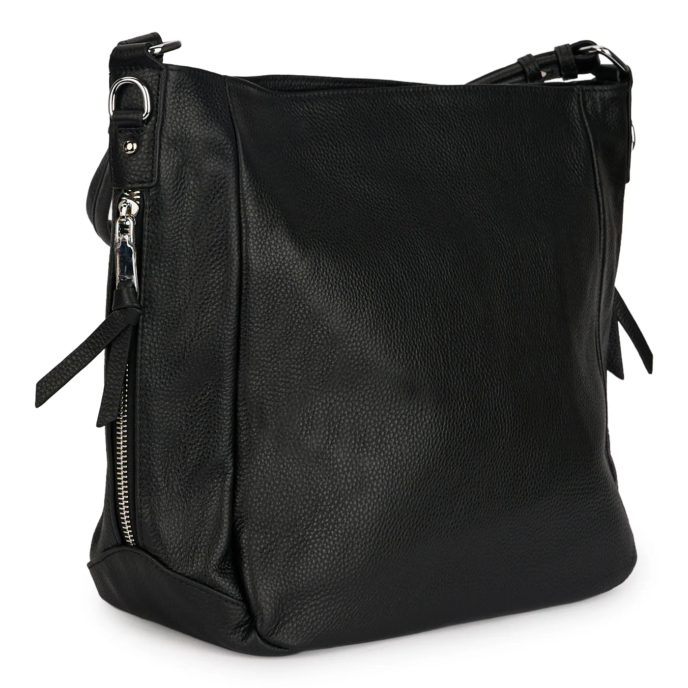 Geanta dama din piele naturala neagra 21572 - Image 2