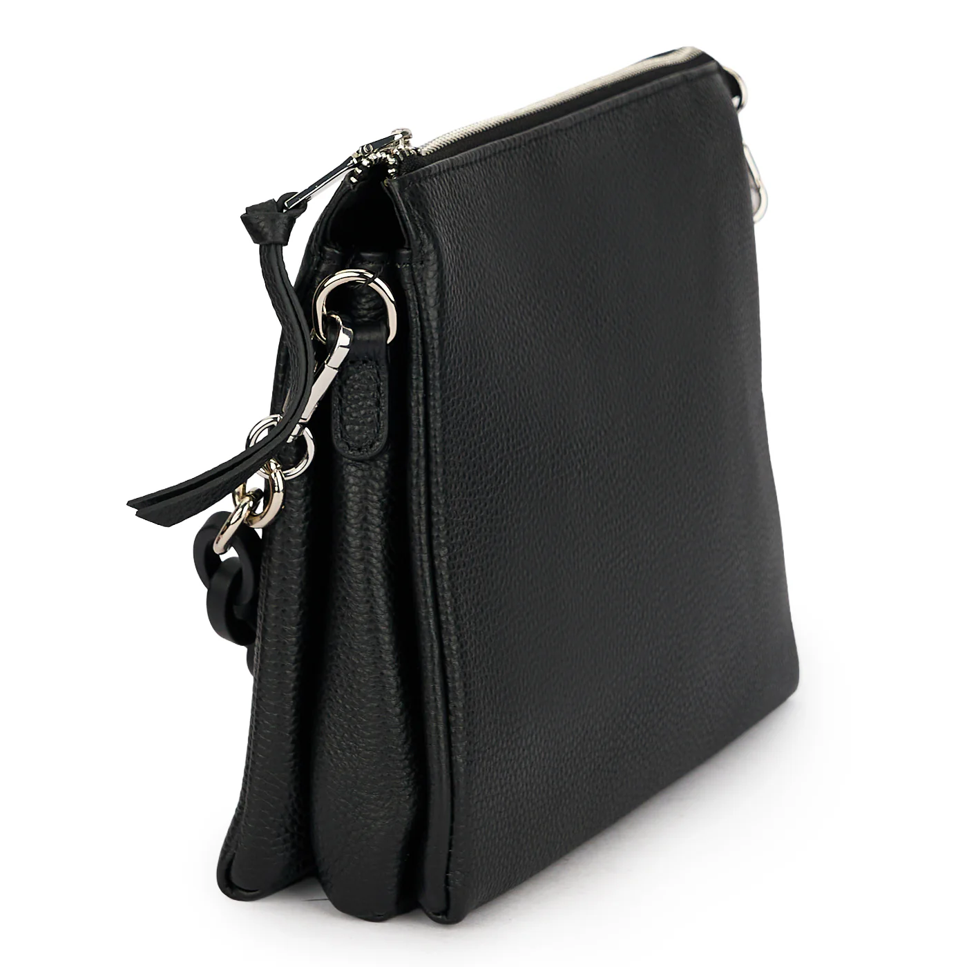 Geanta dama din piele naturala neagra 21653 - Image 2
