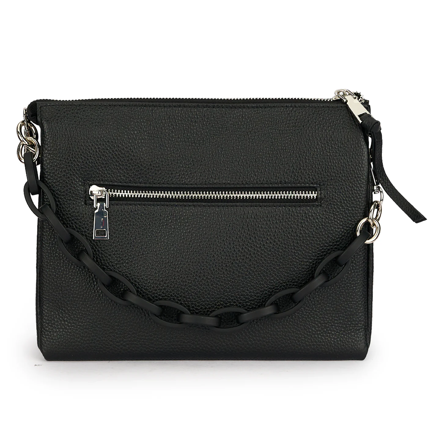 Geanta dama din piele naturala neagra 21653 - Image 3