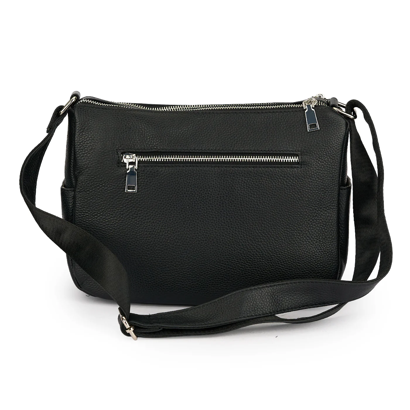 Geanta dama din piele naturala neagra 21657 - Image 3
