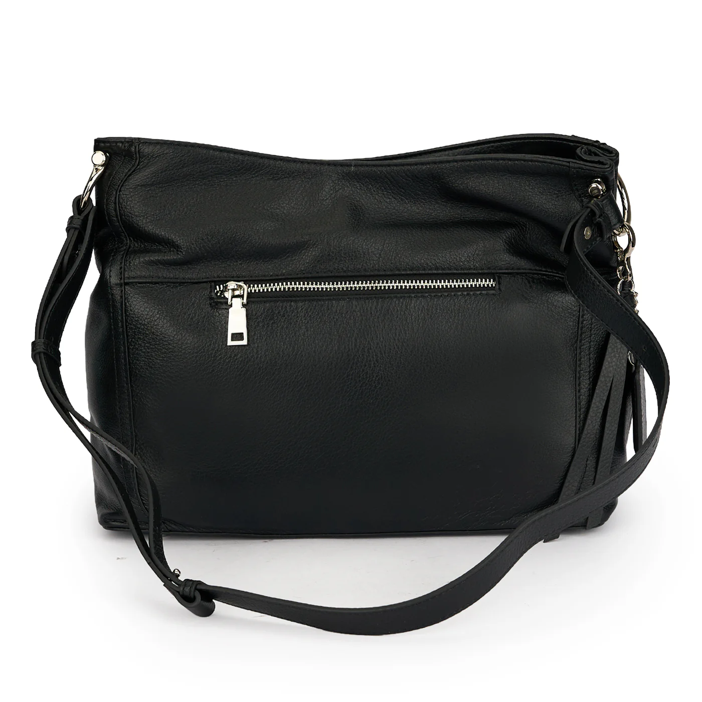 Geanta dama din piele naturala neagra 21658 - Image 3