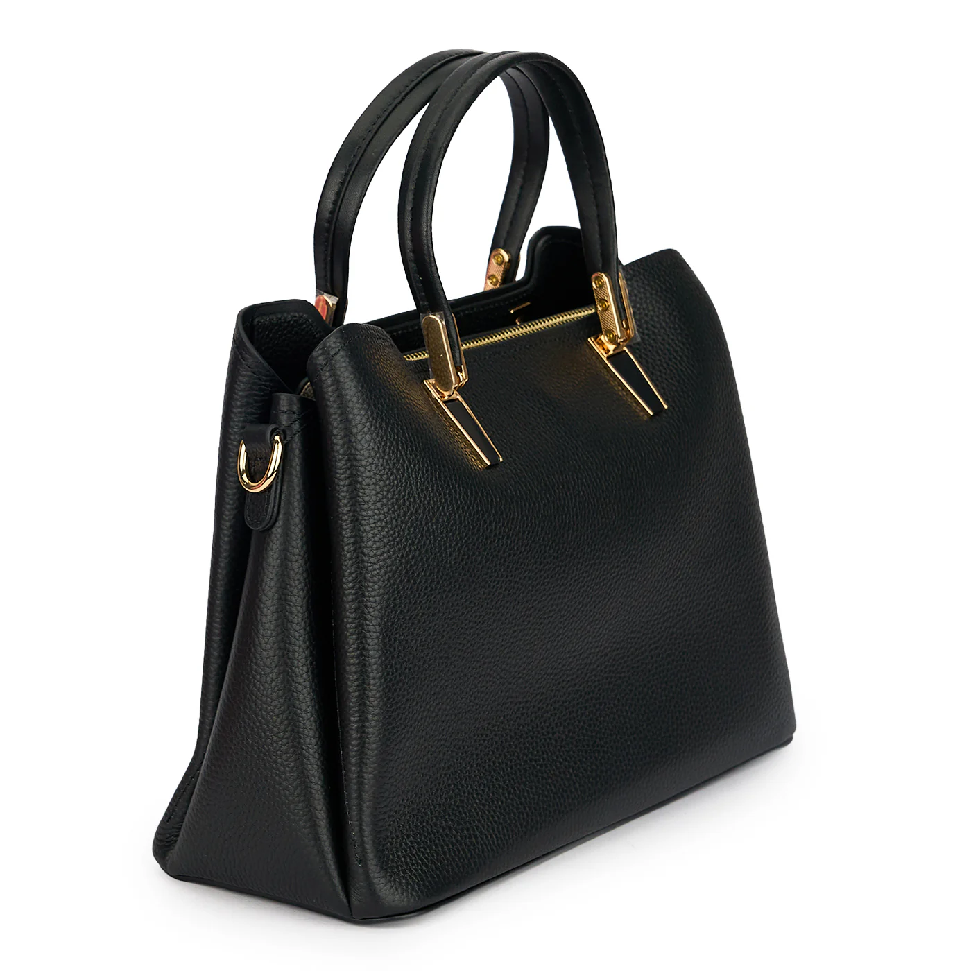 Geanta dama din piele naturala neagra 21679 - Image 2