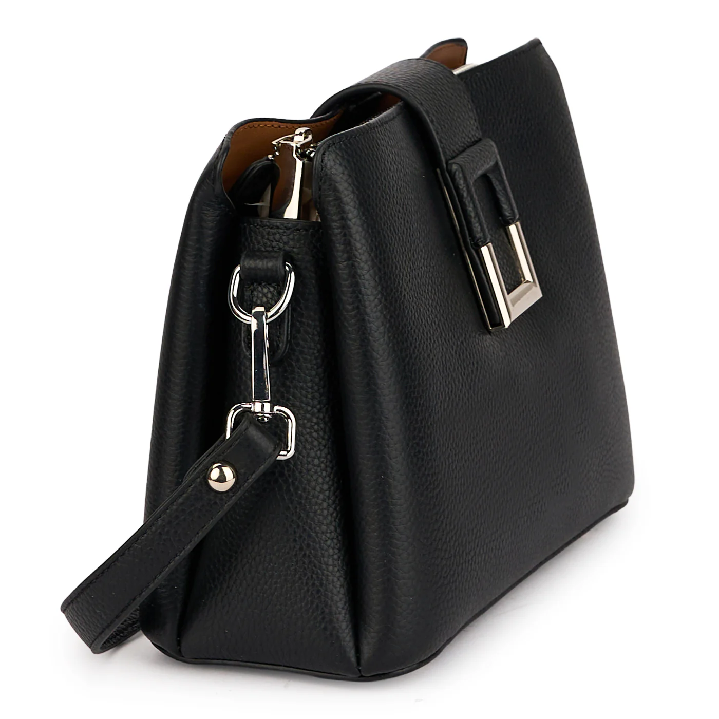 Geanta dama din piele naturala neagra 21404 - Image 2