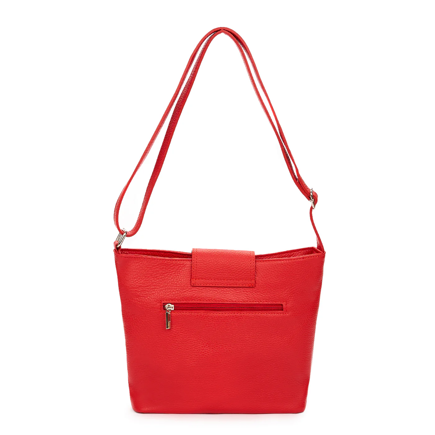 Geanta dama din piele naturala rosie 11138 - Image 3