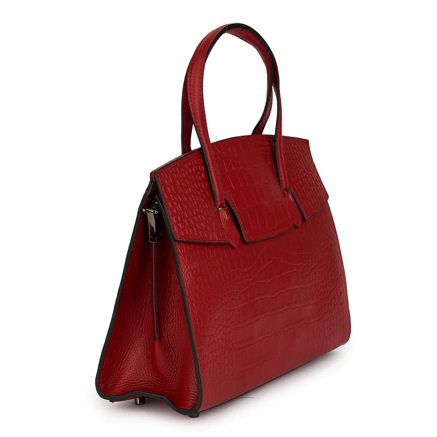 Geanta dama din piele naturala rosie 21532 - Image 3