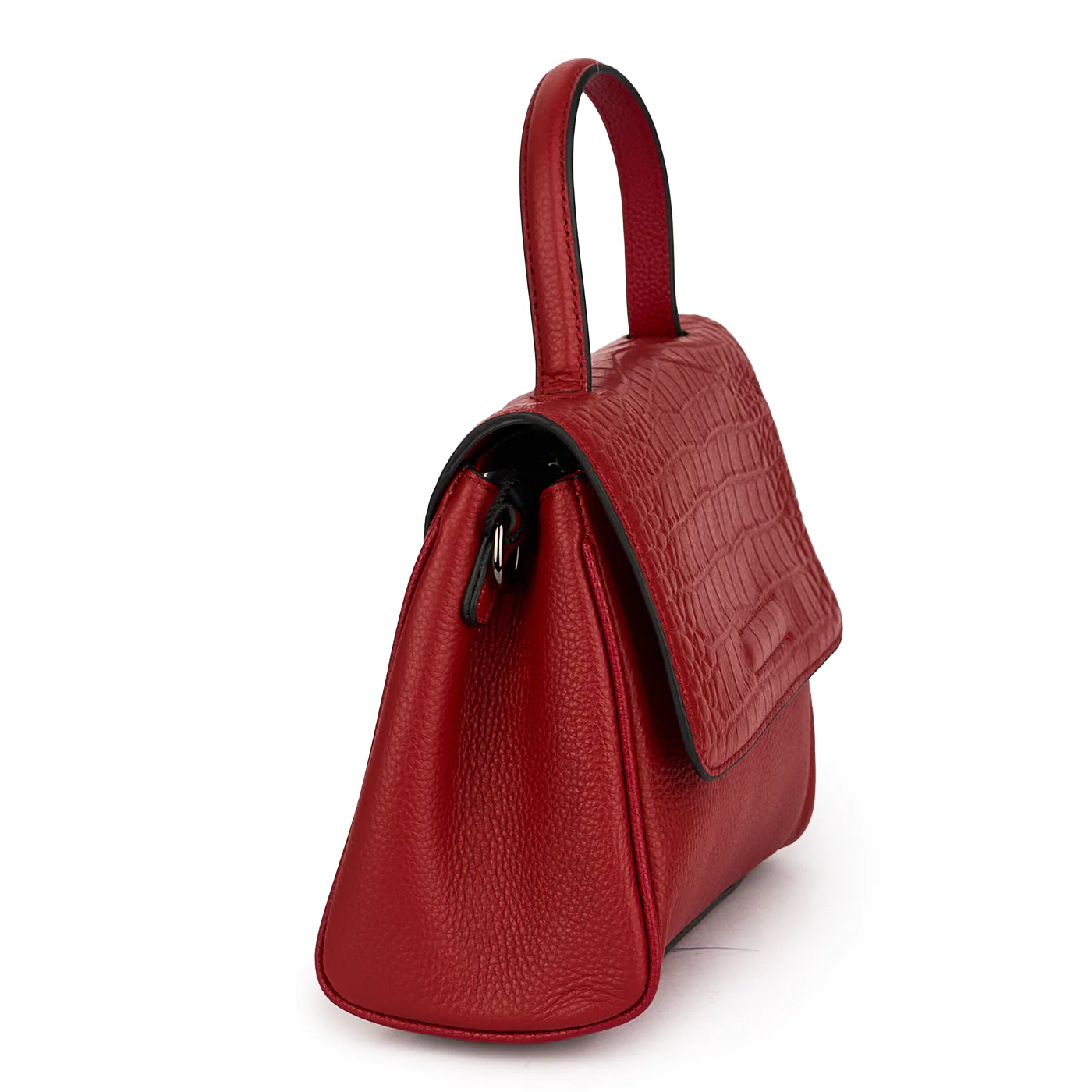 Geanta dama din piele naturala rosie 21551 - Image 3