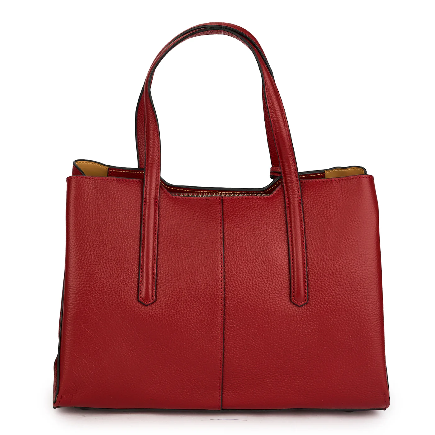 Geanta dama din piele naturala rosie 21580 - Image 3