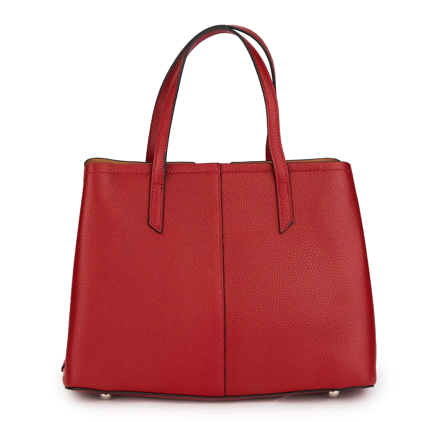 Geanta dama din piele naturala rosie 21584 - Image 3