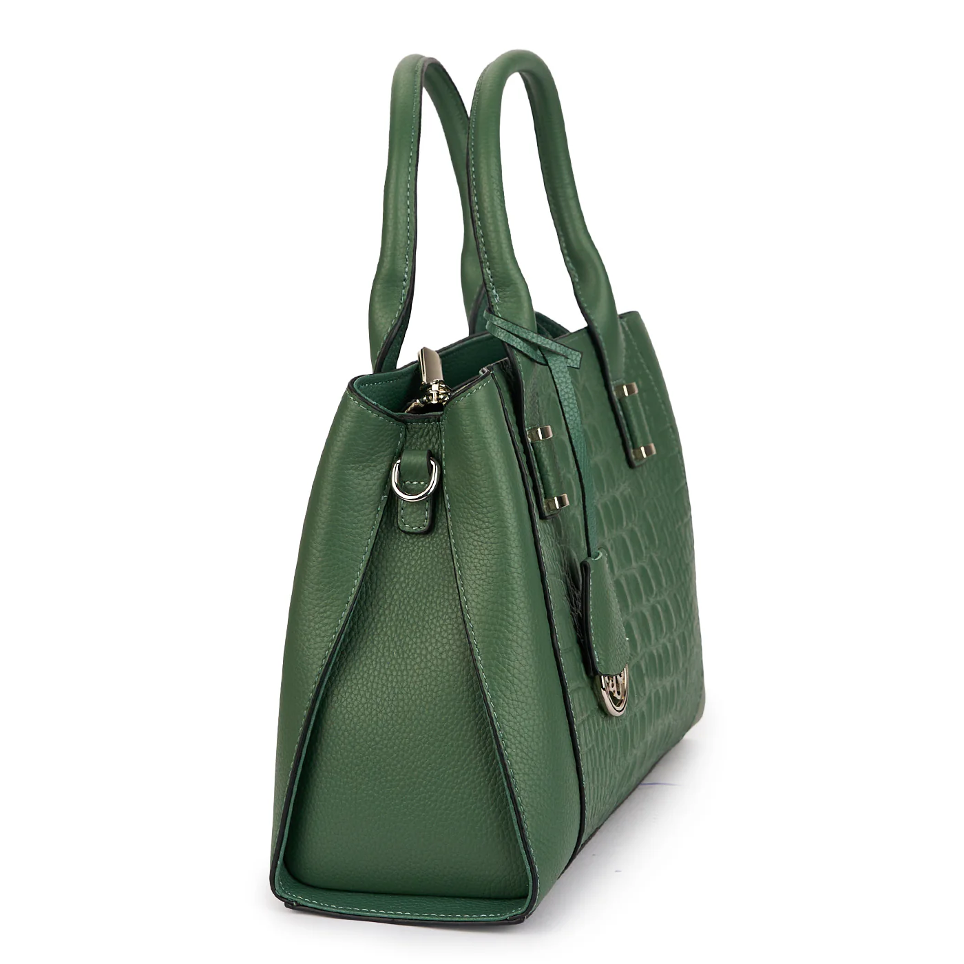 Geanta dama din piele naturala verde 21296 - Image 2