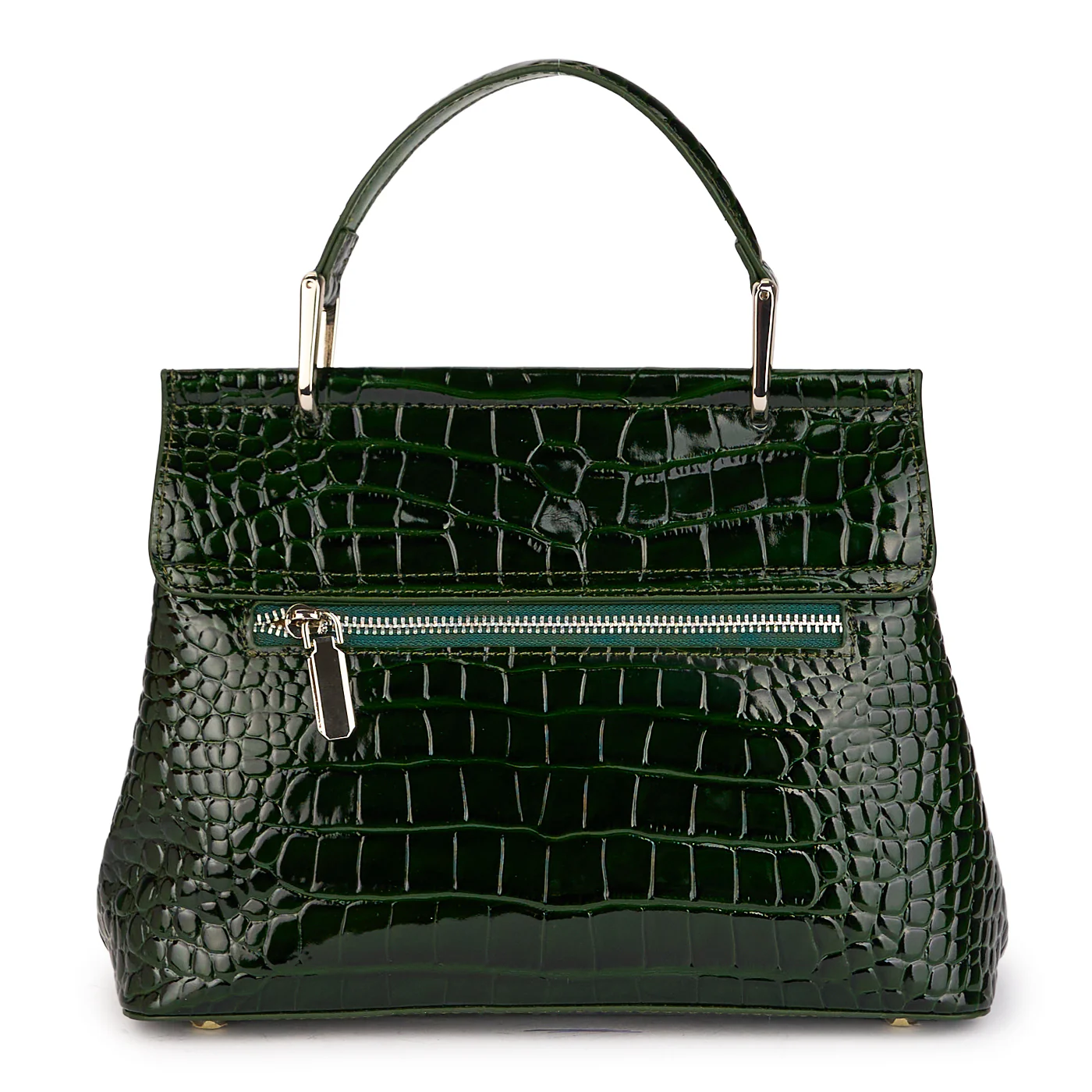 Geanta dama din piele naturala verde 21362 - Image 3