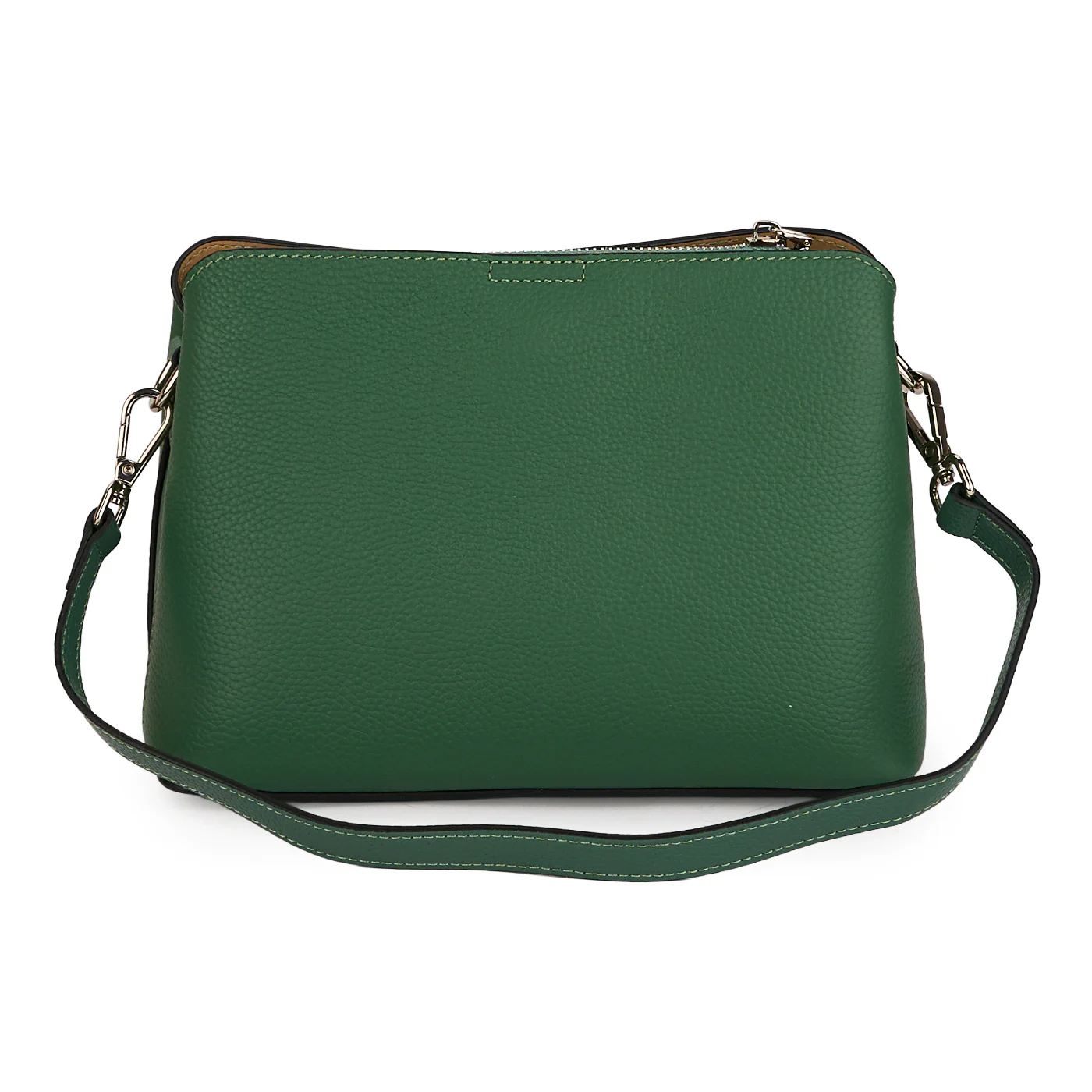 Geanta dama din piele naturala verde 21528 - Image 3