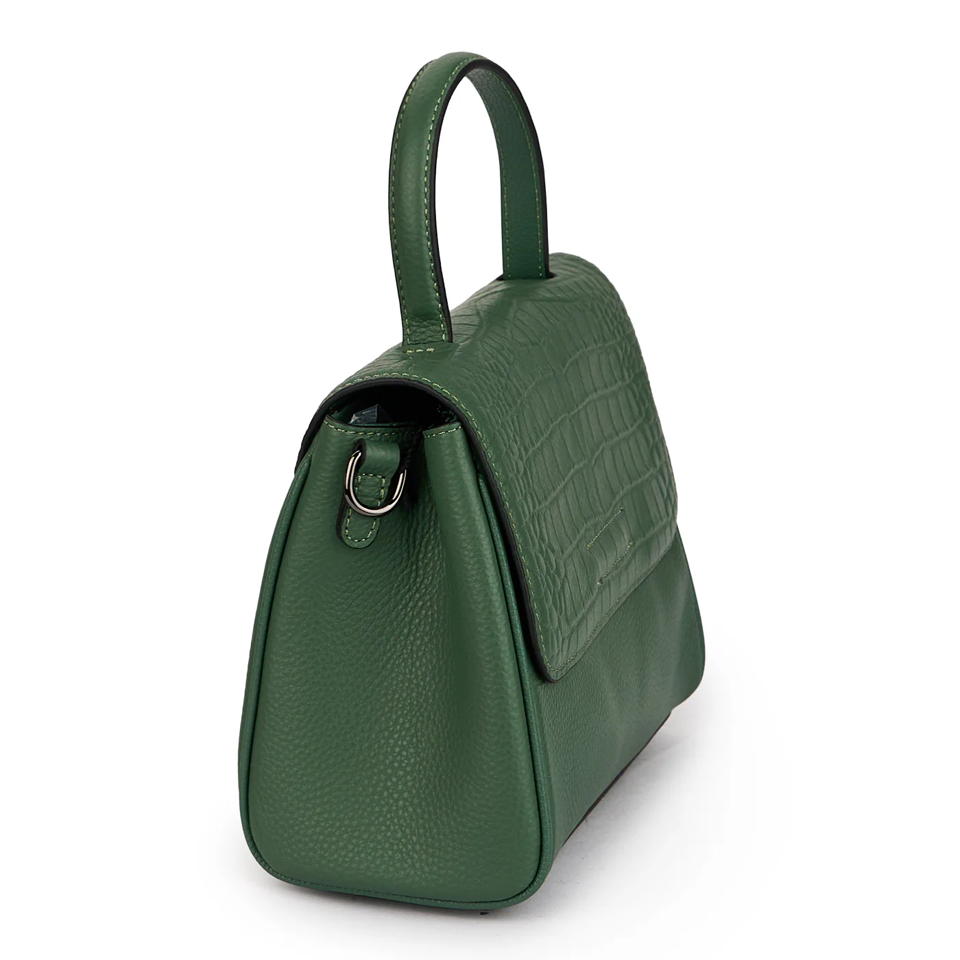 Geanta dama din piele naturala verde 21556 - Image 2