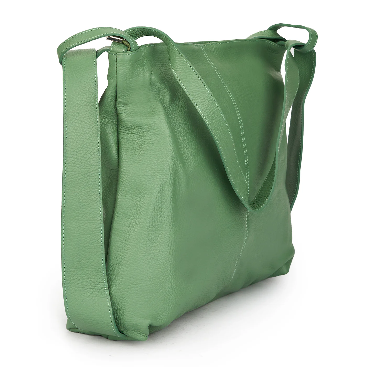 Geanta dama din piele naturala verde 21139 - Image 2