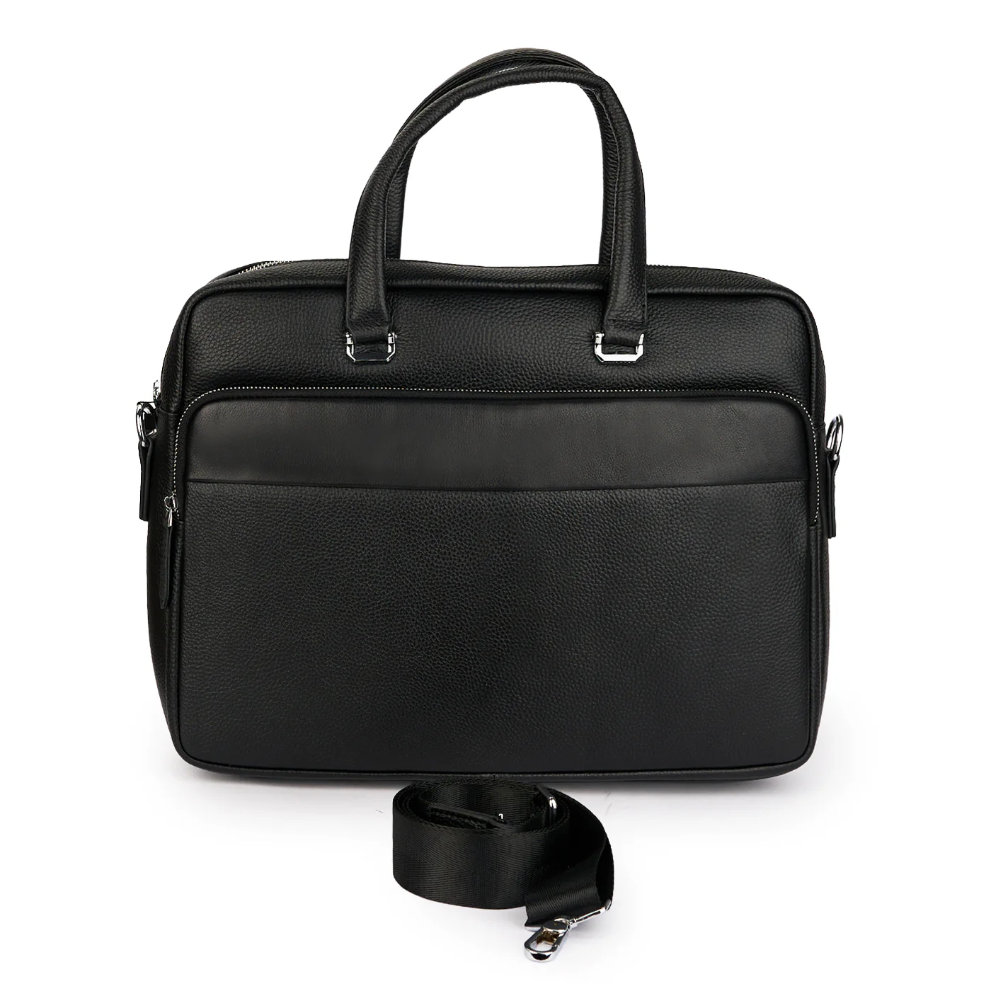 Geanta laptop din piele naturala neagra 21284