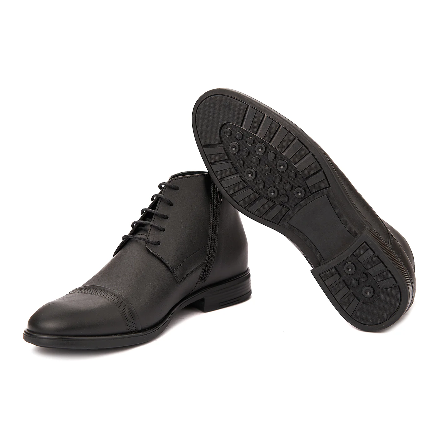 Ghete Barbatesti Negre din Piele Naturala 1087 - Image 2