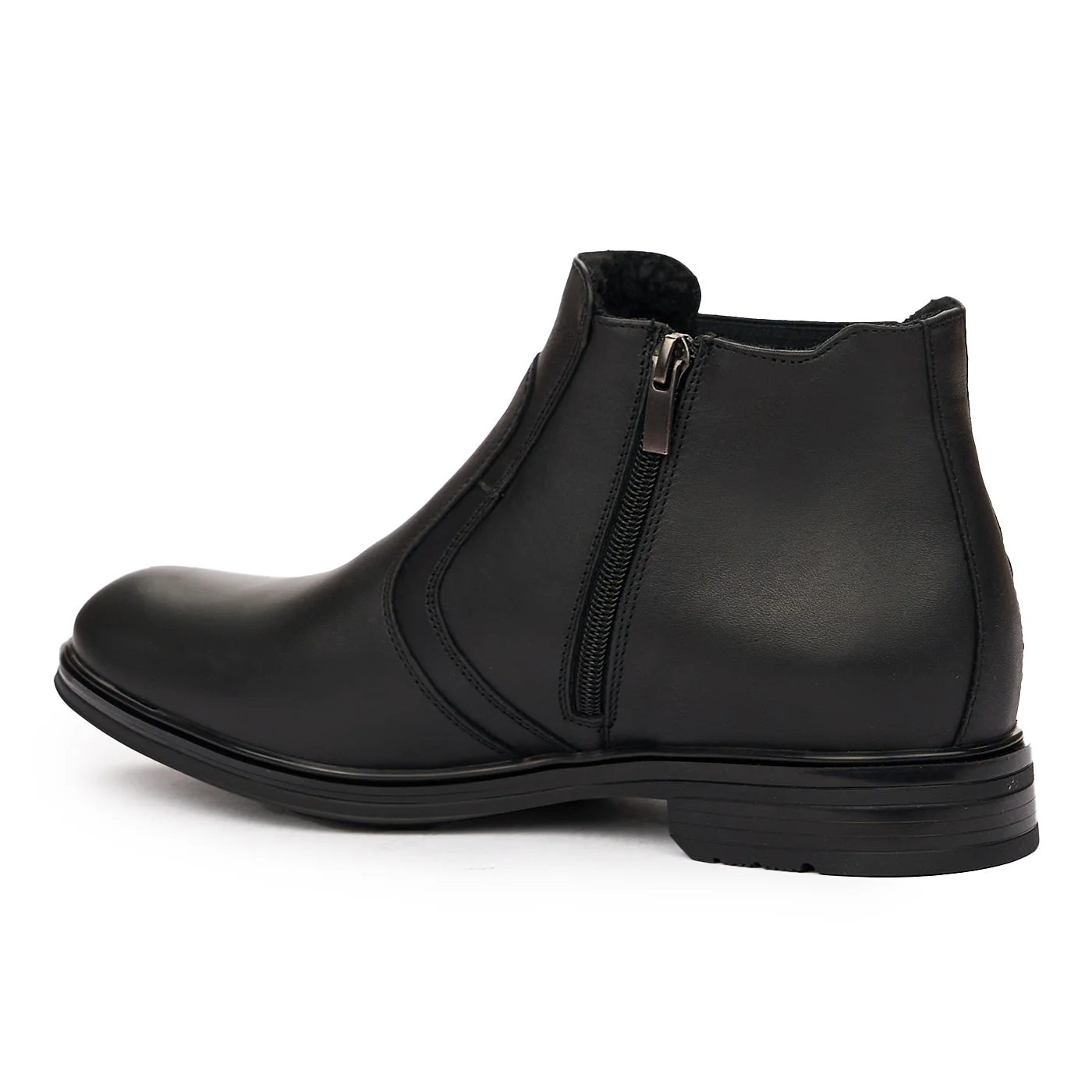 Ghete Barbati Casual Piele Naturala Neagra 7155 - Image 3