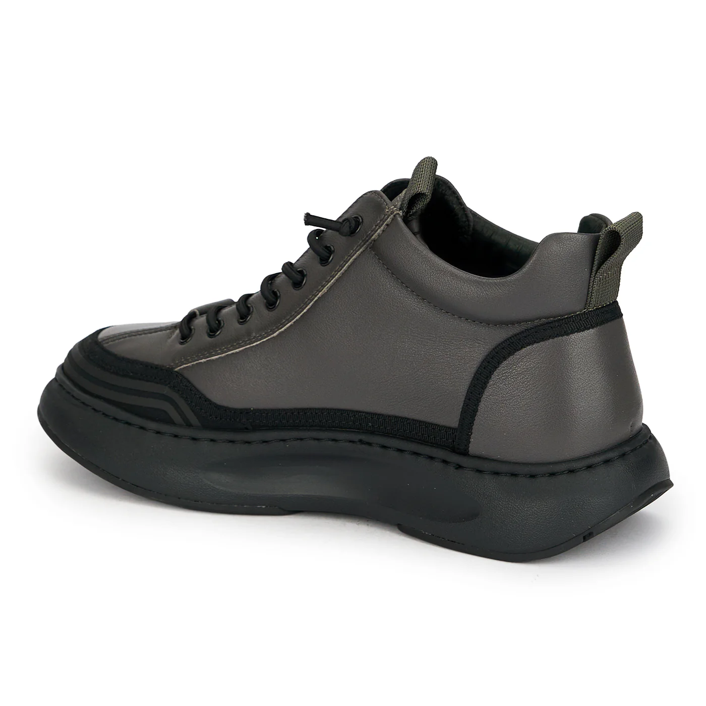 Ghete barbati din piele naturala gri 7971 - Image 2