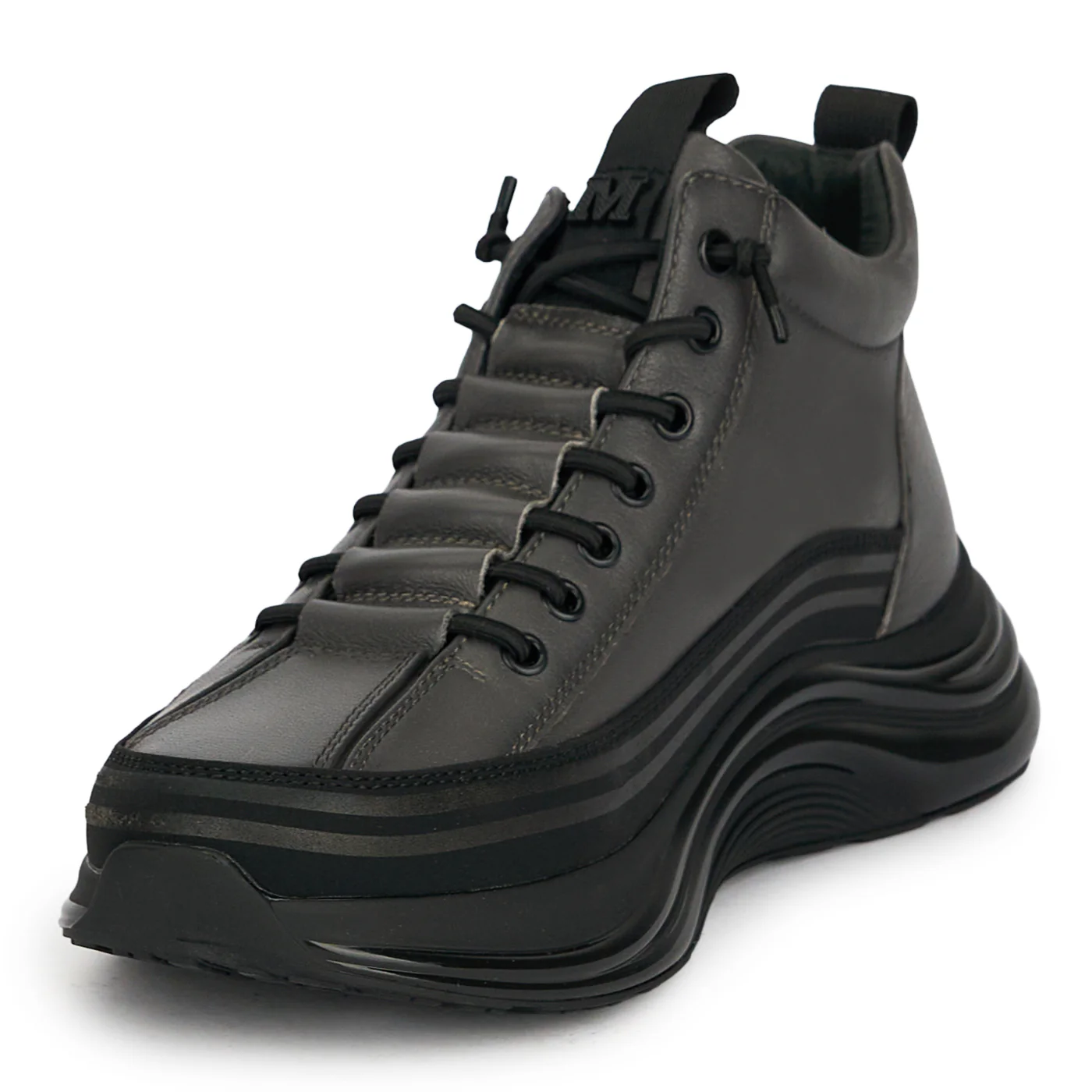 Ghete barbati din piele naturala gri 7980 - Image 3
