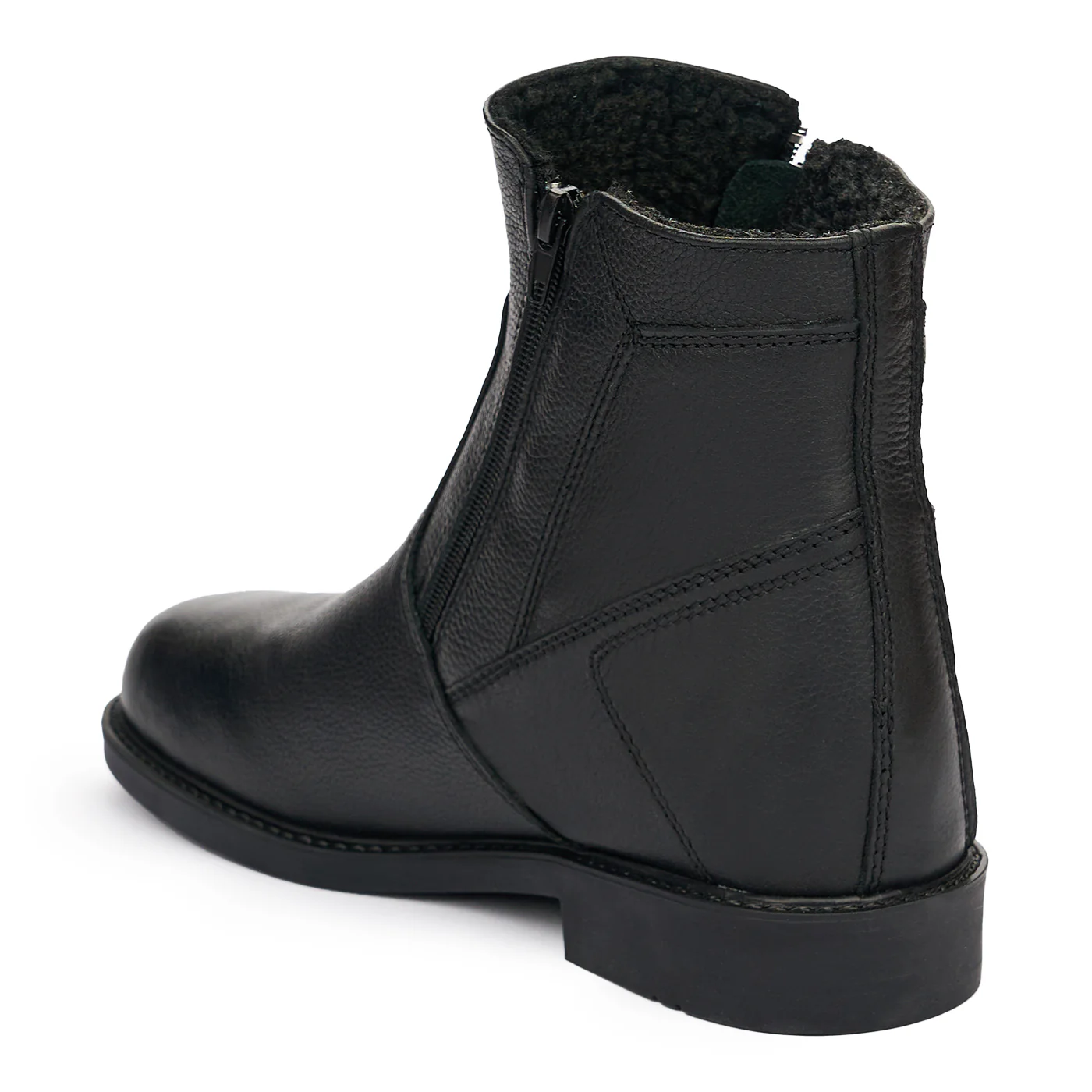 Ghete barbati din piele naturala neagra 7408 - Image 2