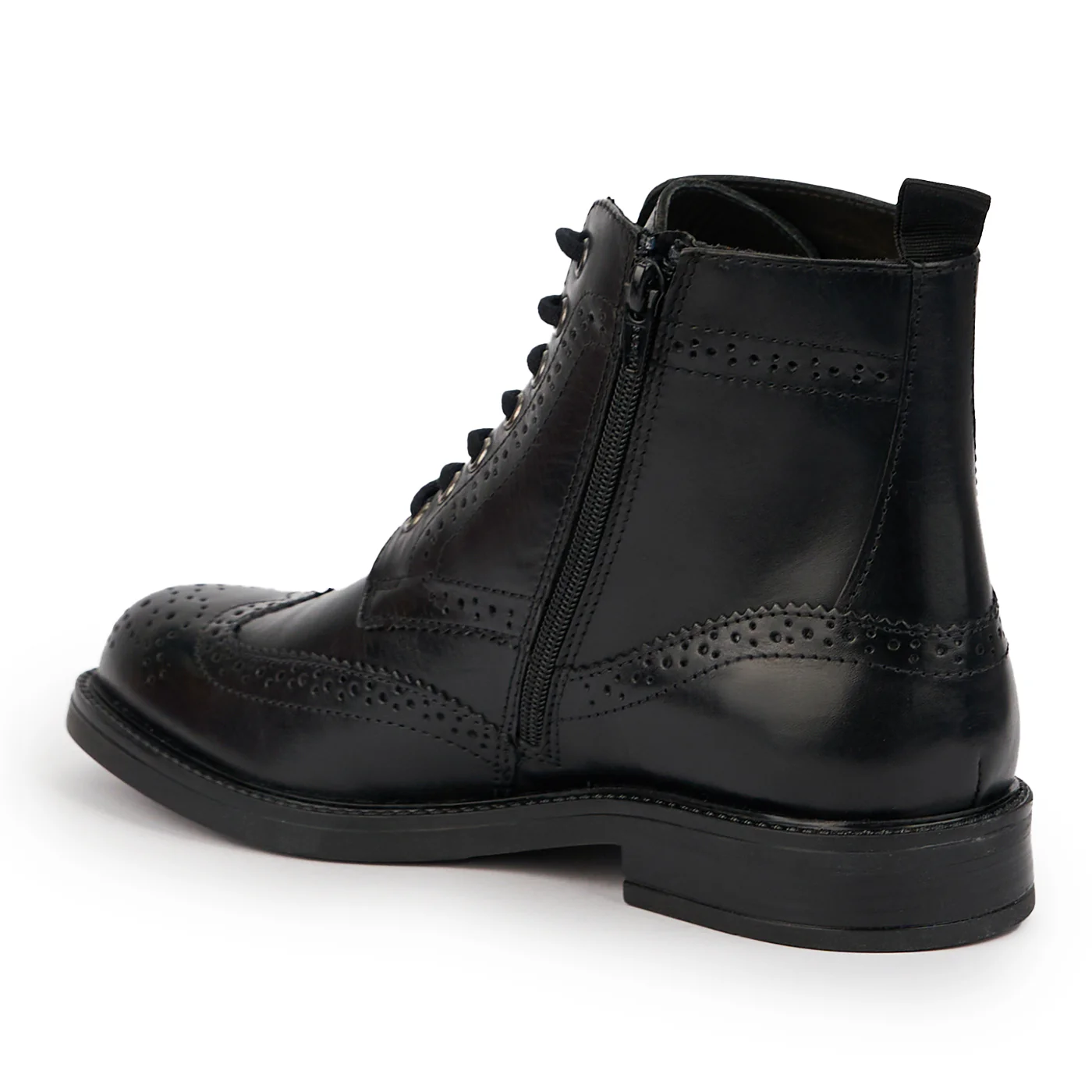 Ghete barbati din piele naturala neagra 7568 - Image 2