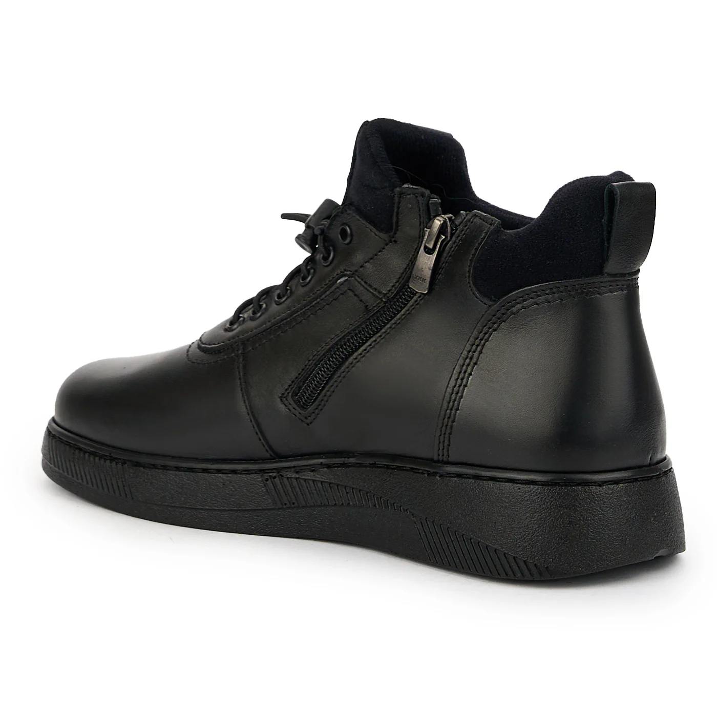 Ghete barbati din piele naturala neagra 7608 - Image 2