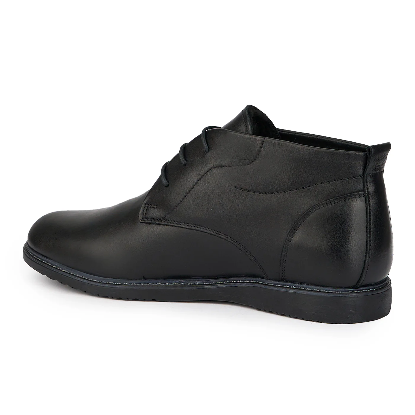 Ghete barbati din piele naturala neagra 7646 - Image 2