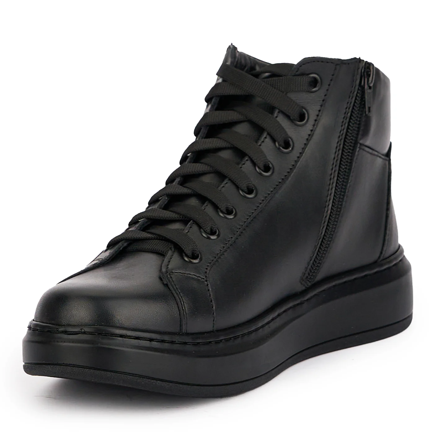 Ghete barbati din piele naturala neagra 7777 - Image 3