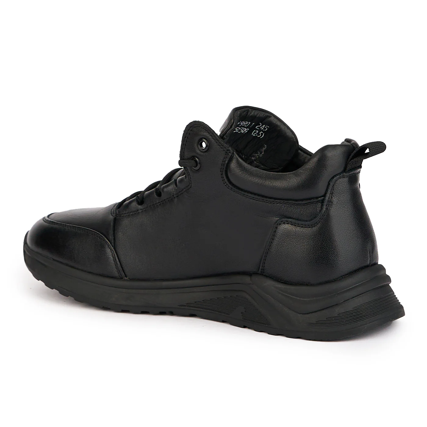 Ghete barbati din piele naturala neagra 7783 - Image 2