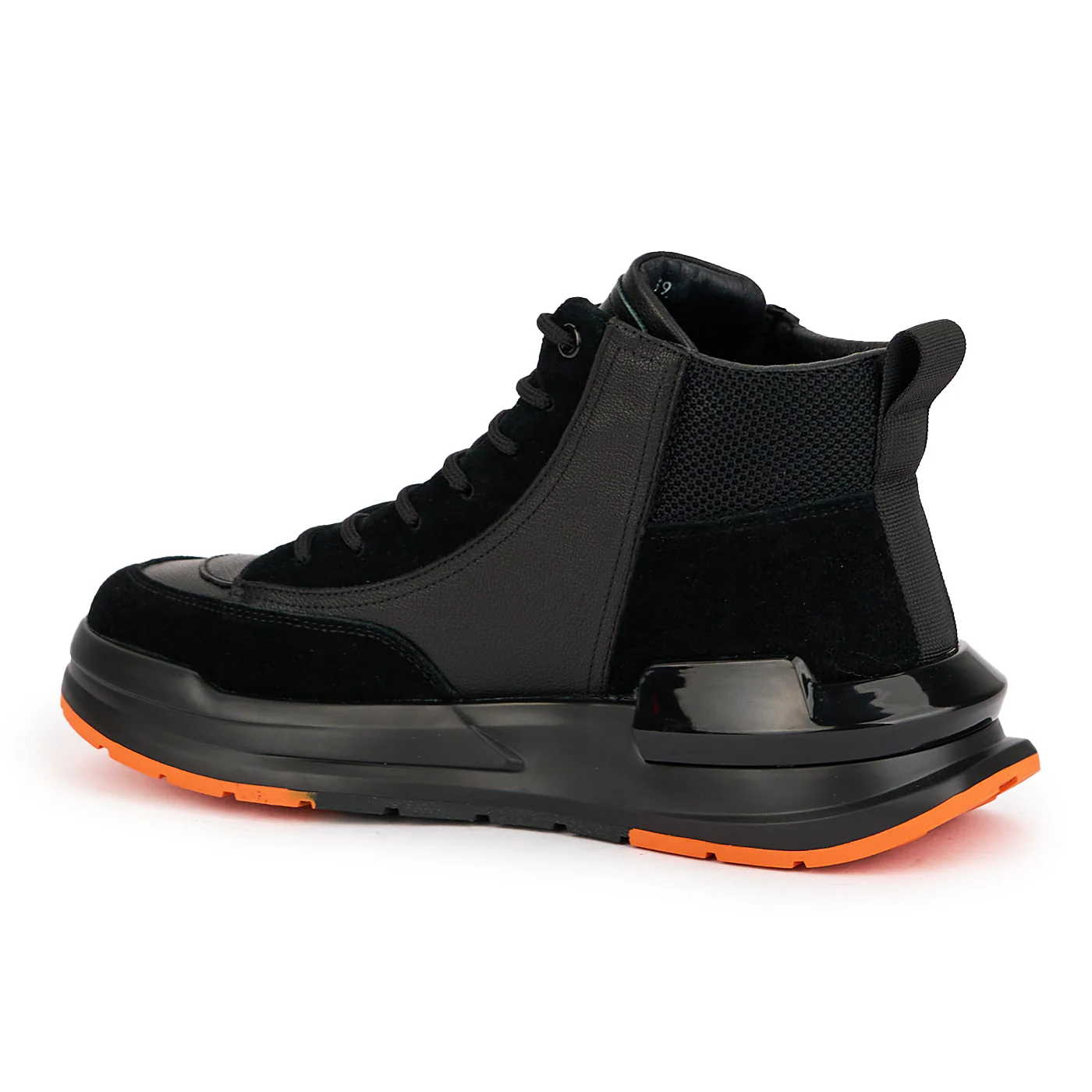 Ghete barbati din piele naturala neagra 7786 - Image 2