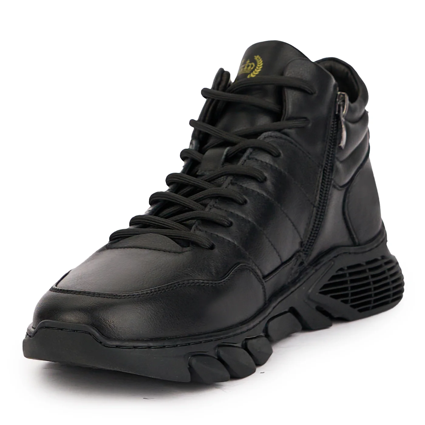 Ghete barbati din piele naturala neagra 7787 - Image 3