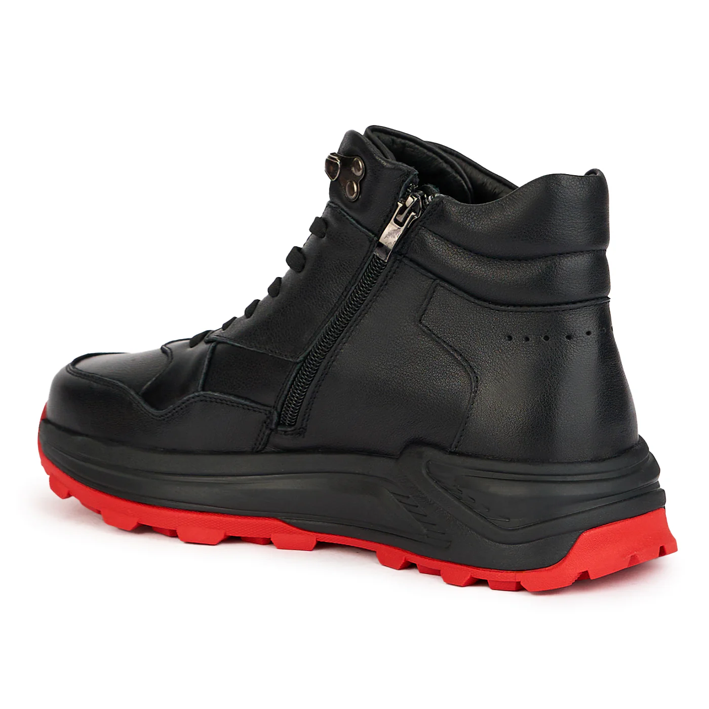 Ghete barbati din piele naturala neagra 7815 - Image 2