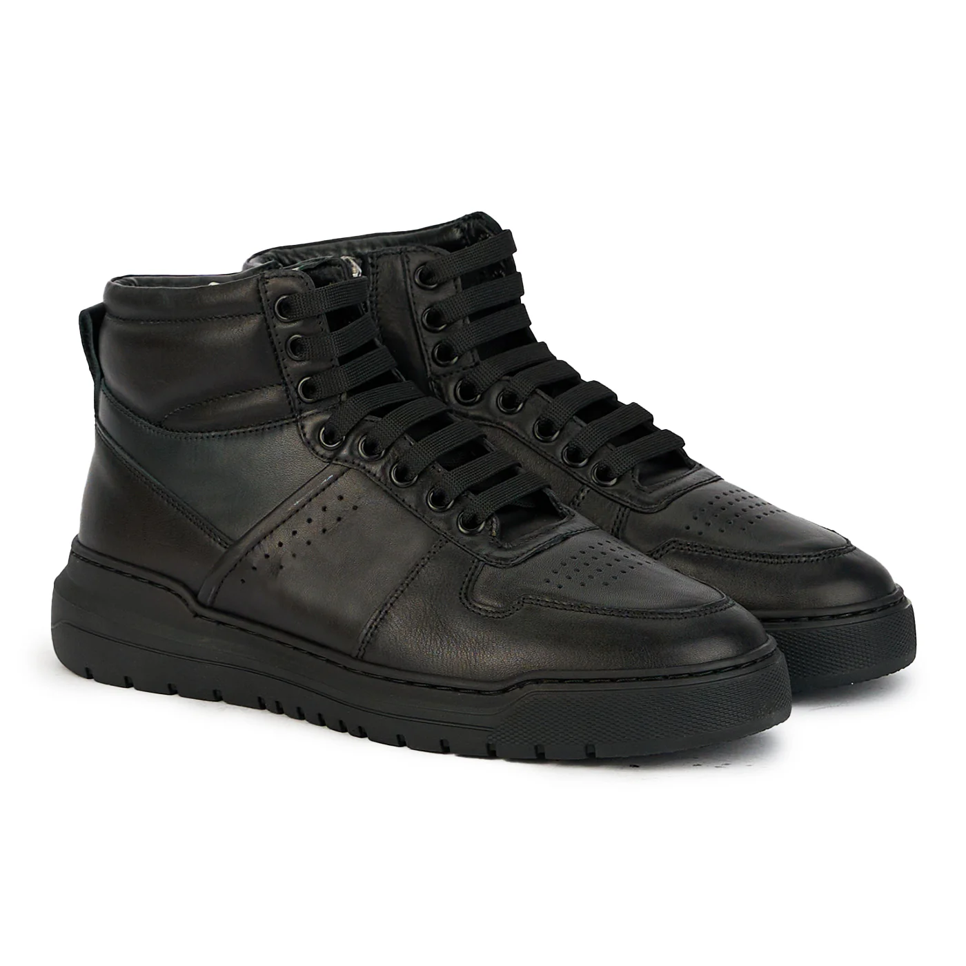 Ghete barbati din piele naturala neagra  7822 - Image 4
