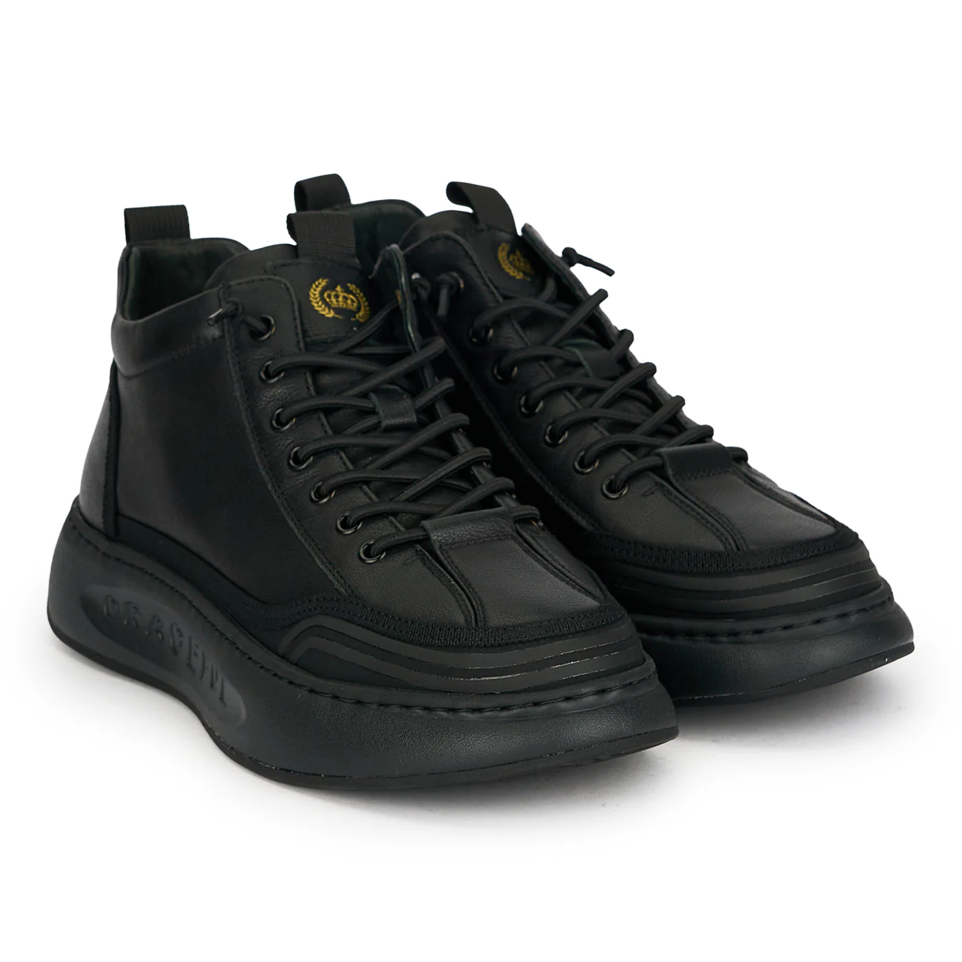 Ghete barbati din piele naturala neagra 7970 - Image 4