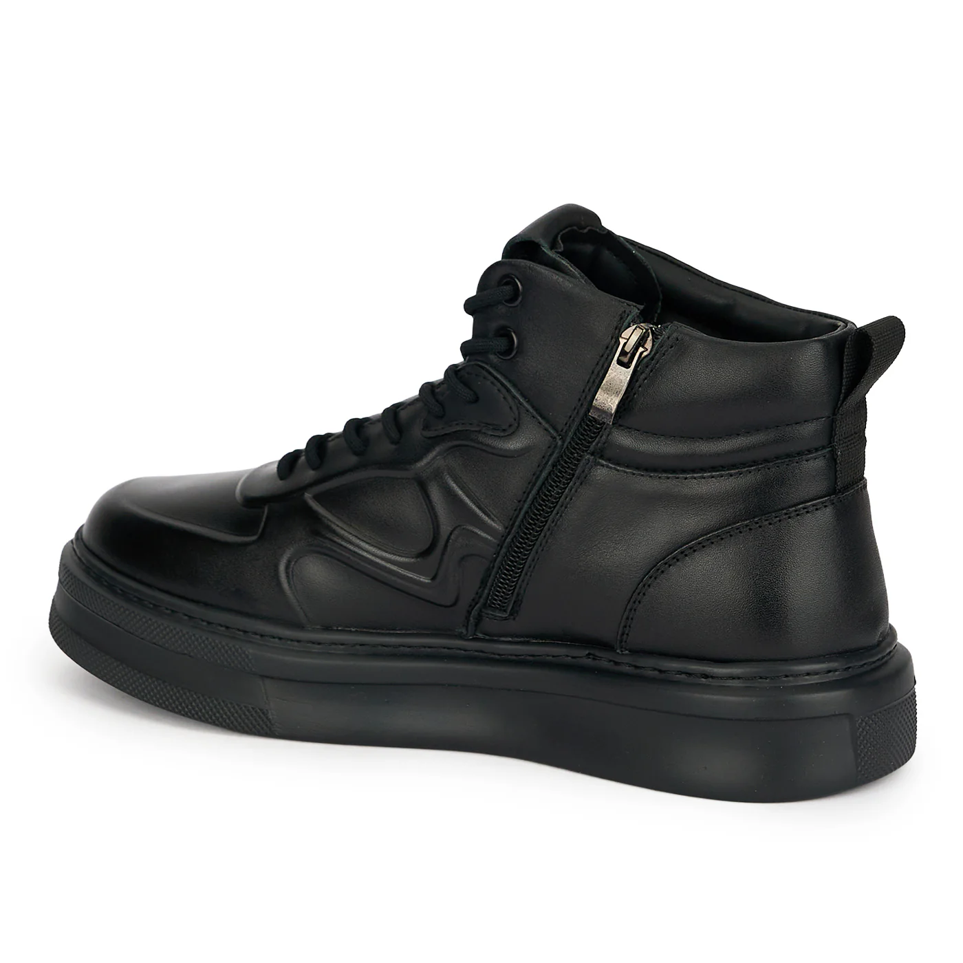 Ghete barbati din piele naturala neagra 7992 - Image 2