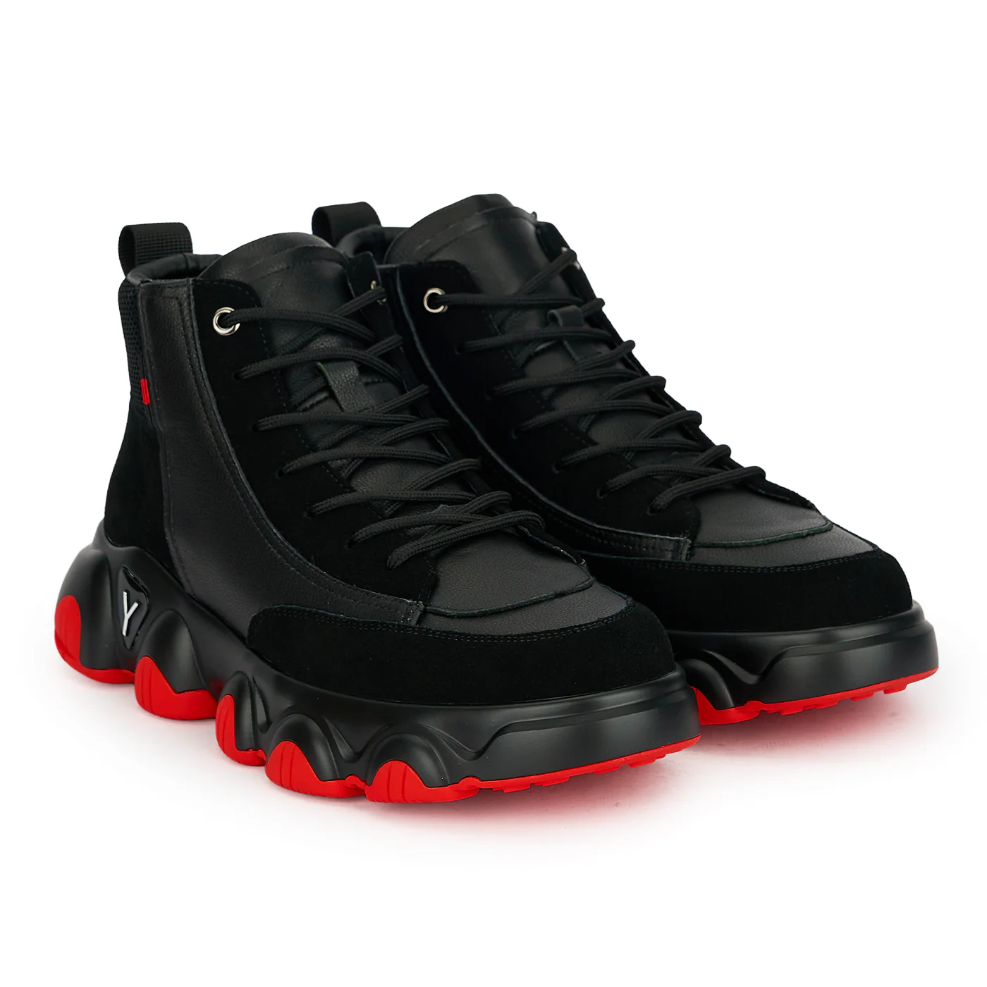 Ghete barbati din piele naturala neagra 7995 - Image 4